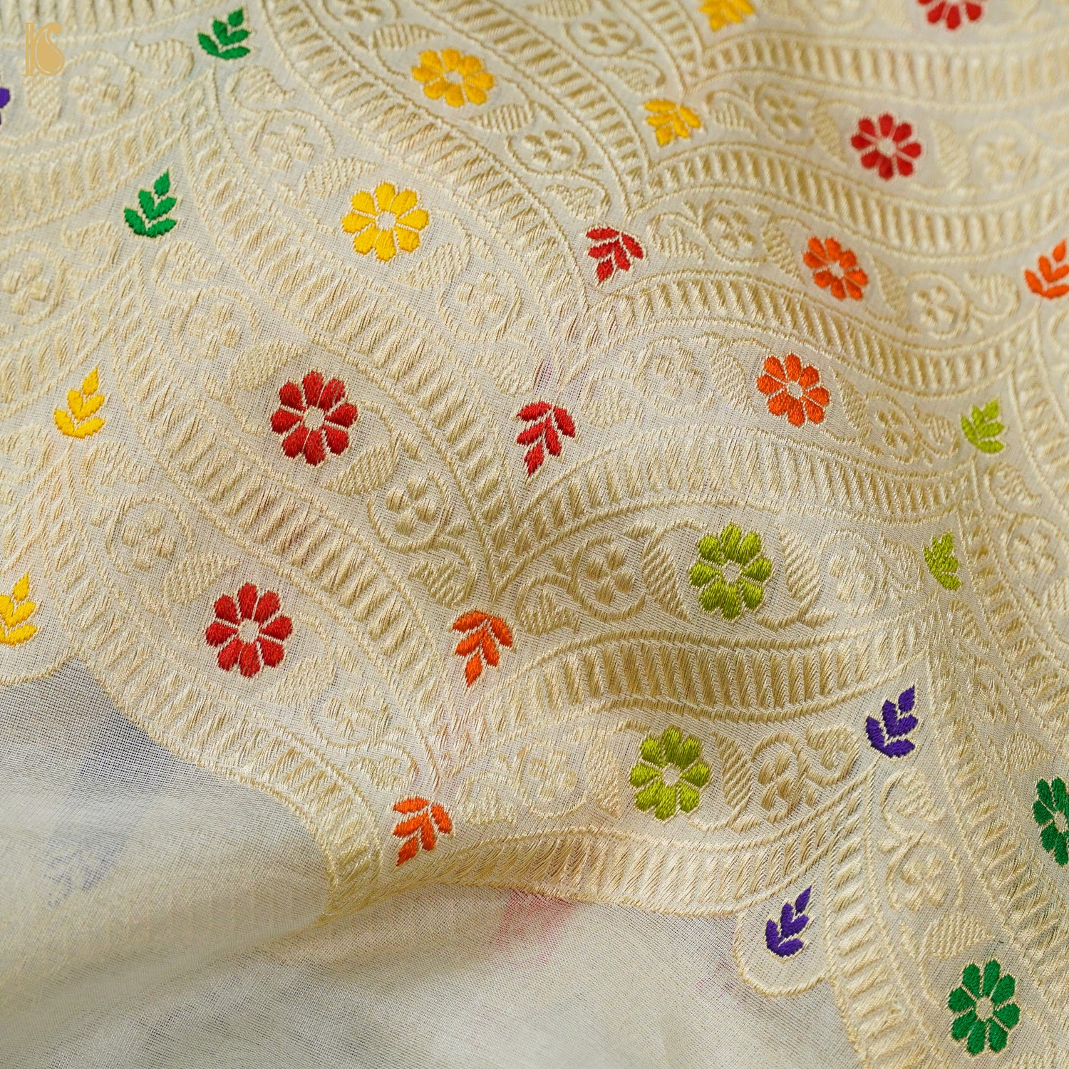 Pure Banarasi Kora by Tissue Saree