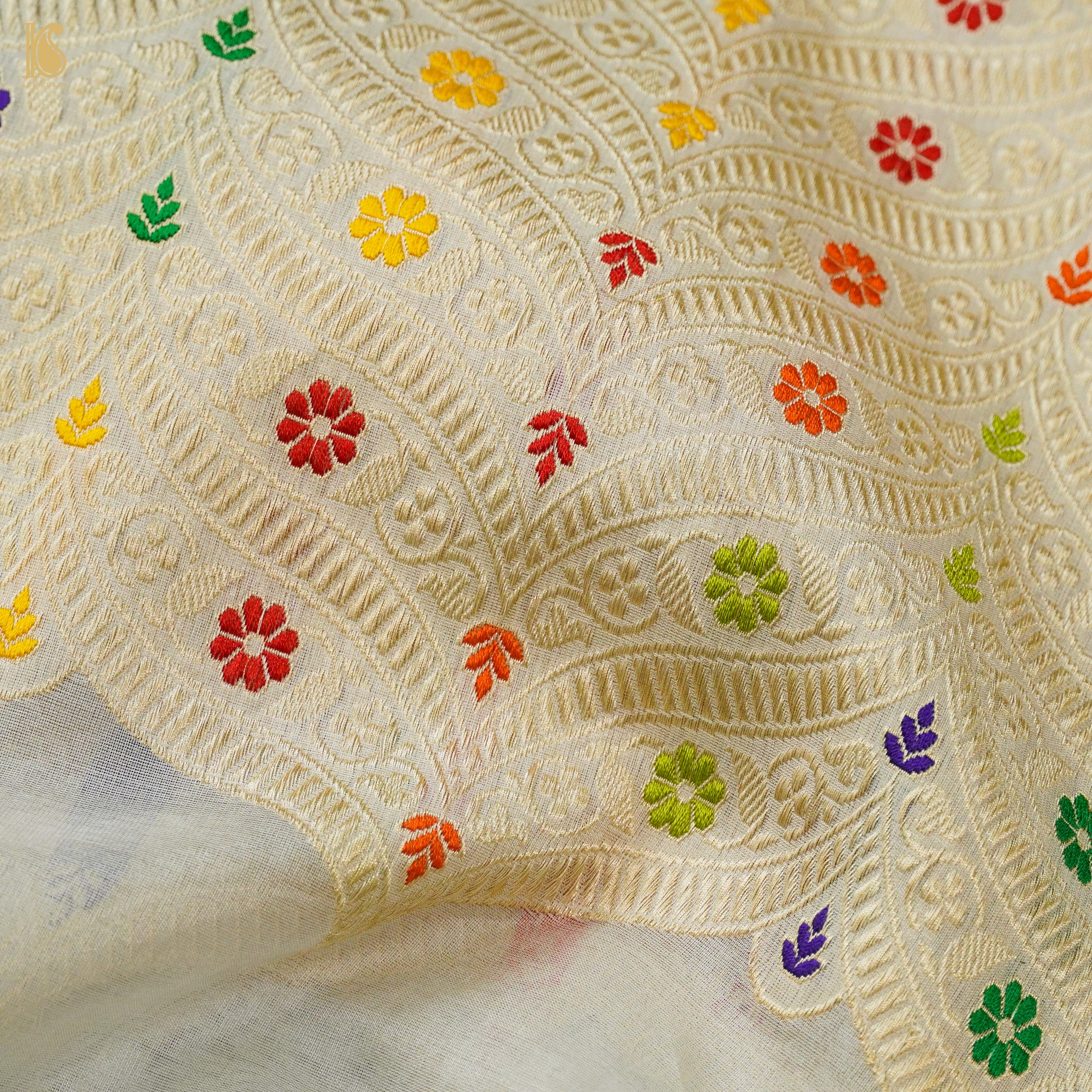 Pure Banarasi Kora by Tissue Saree