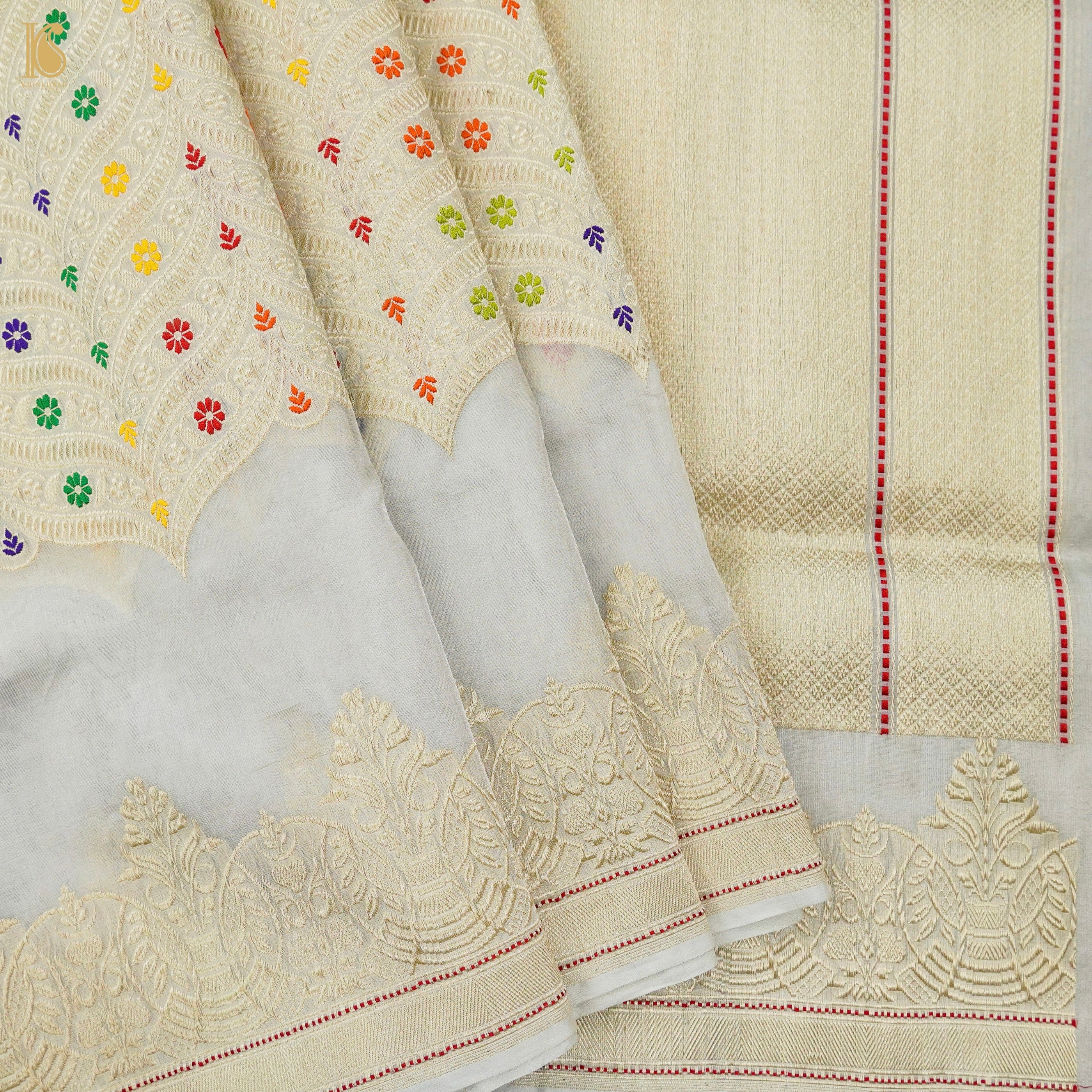 Pure Banarasi Kora by Tissue Saree