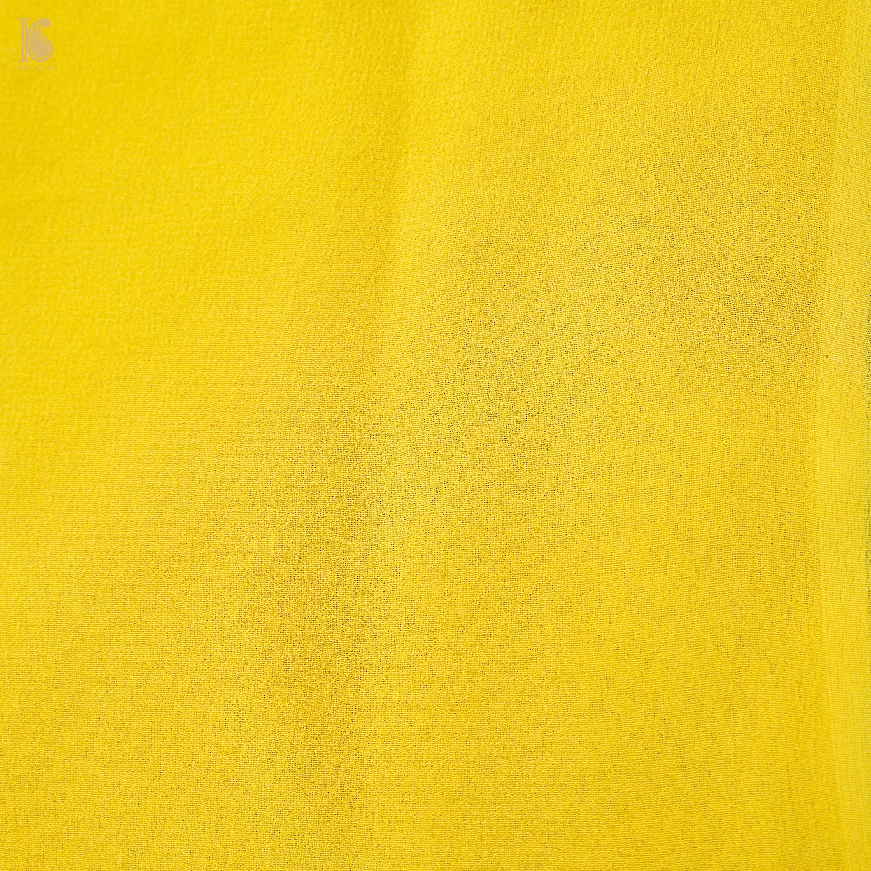Orange & Yellow Pure Georgette Saree - Khinkhwab