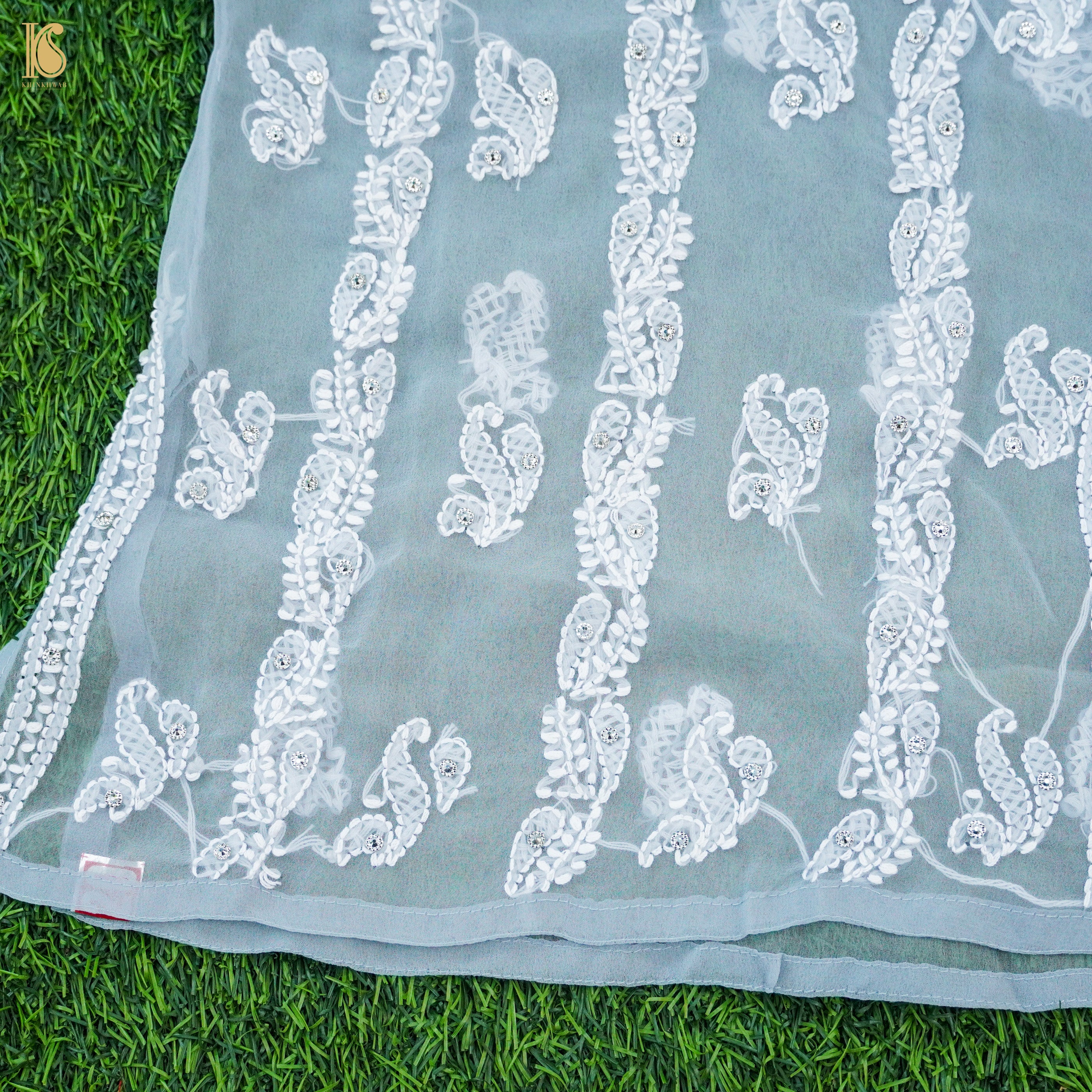 Georgette Chikankari Stitched Kids Kurta Set