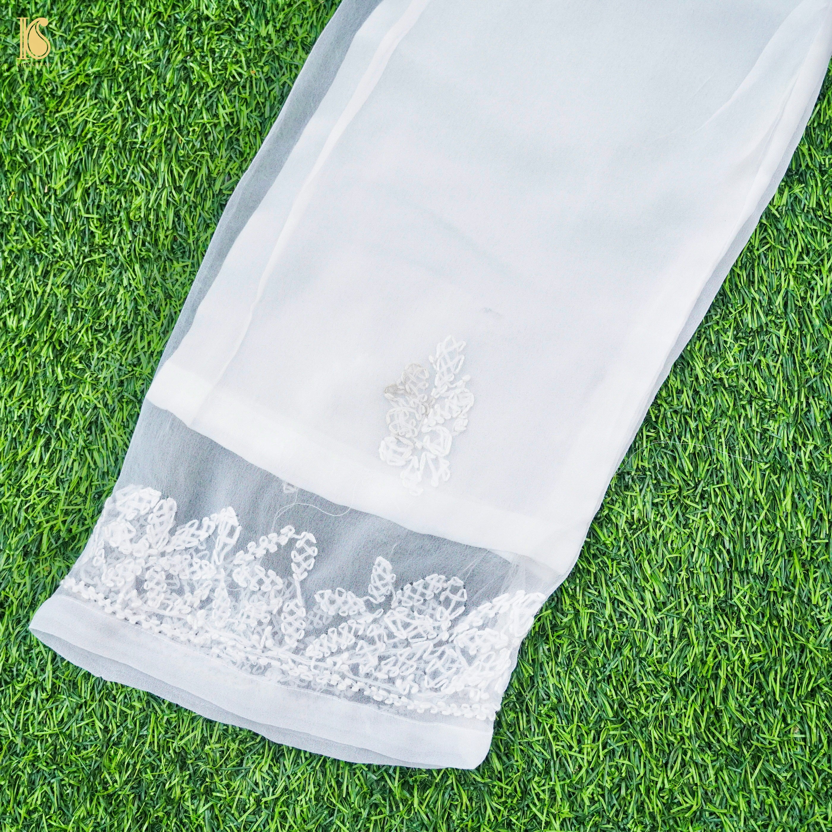 Georgette Chikankari Stitched Kids Kurta Set