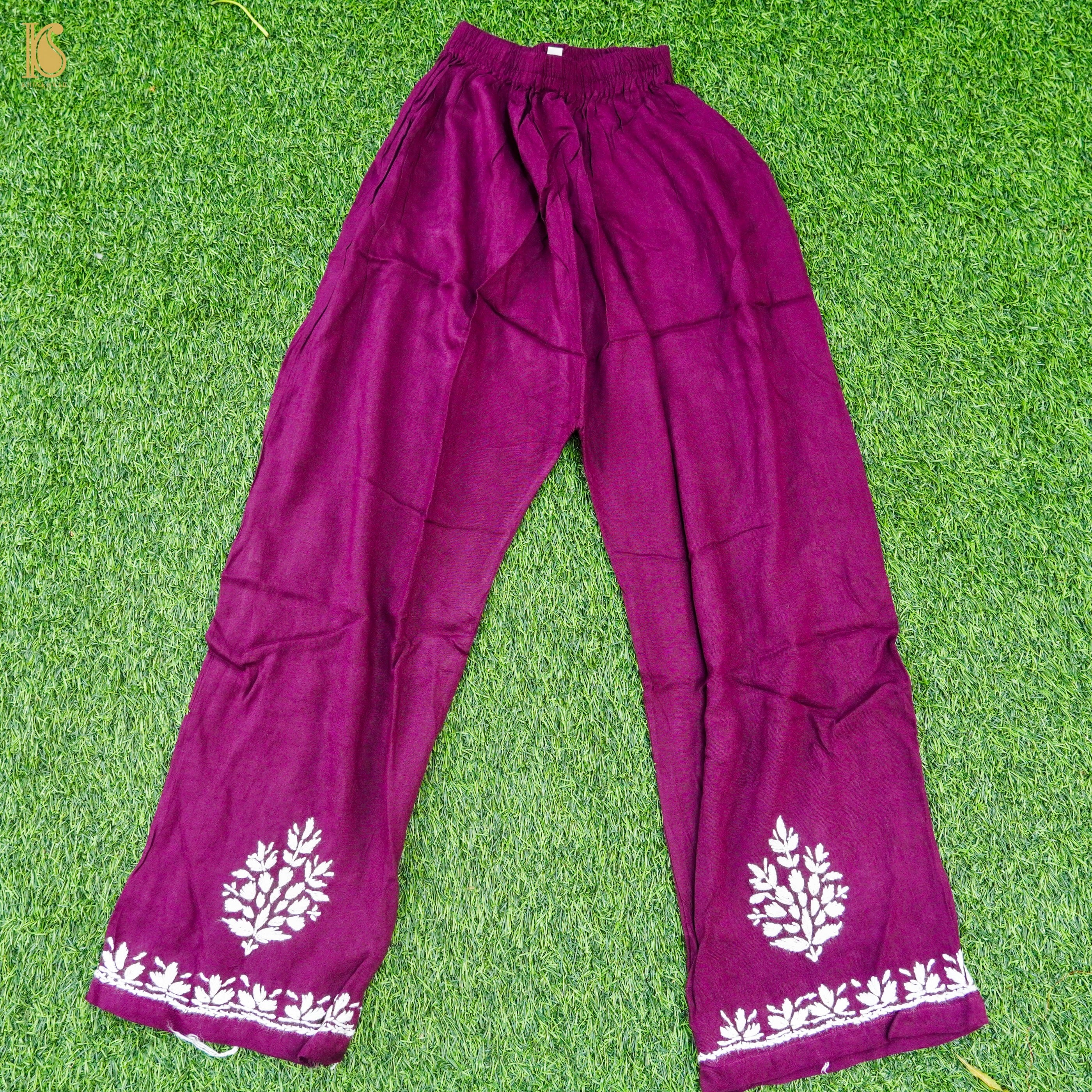 Rayon Silk Chikankari Stitched Kids Kurta Set