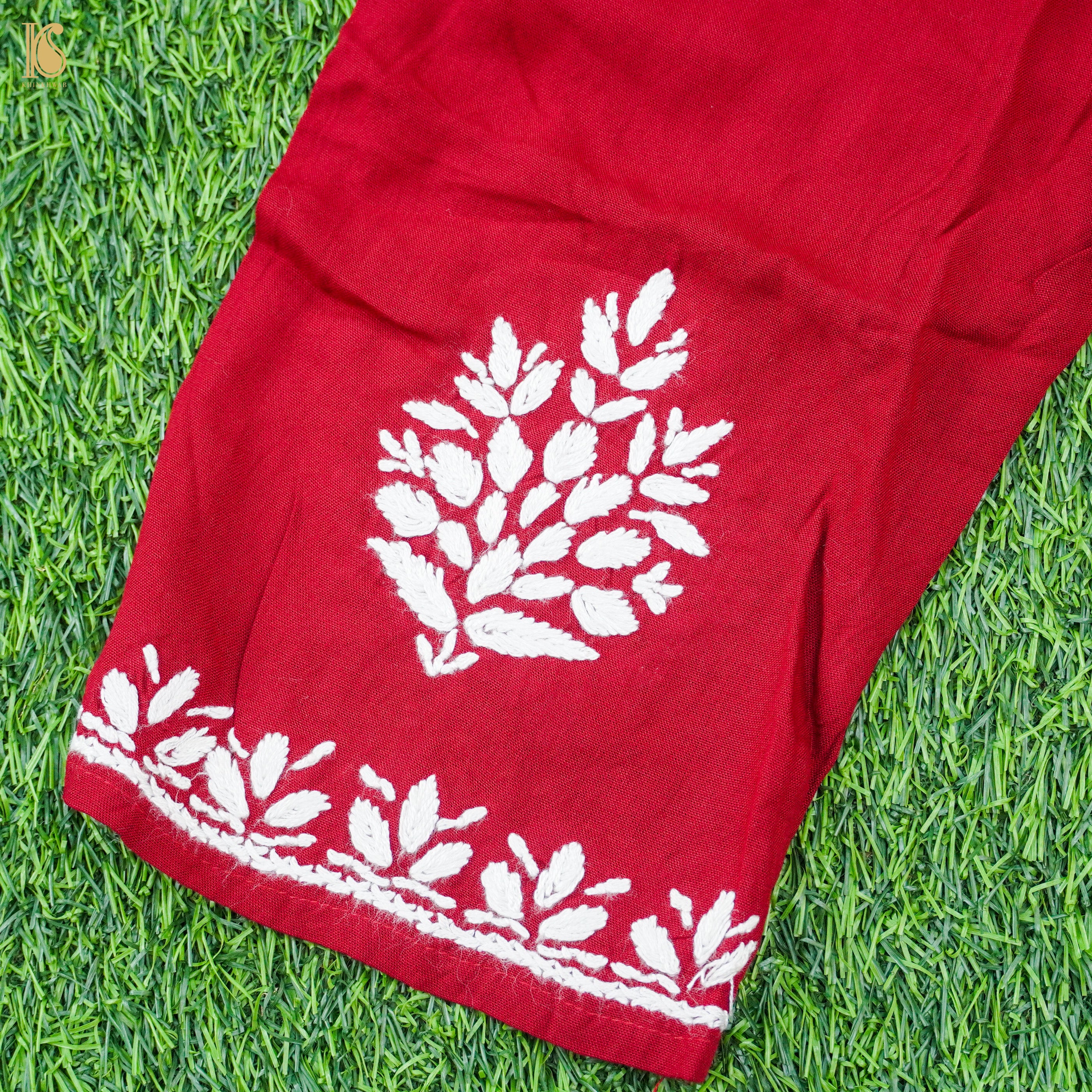 Rayon Silk Chikankari Stitched Kids Kurta Set