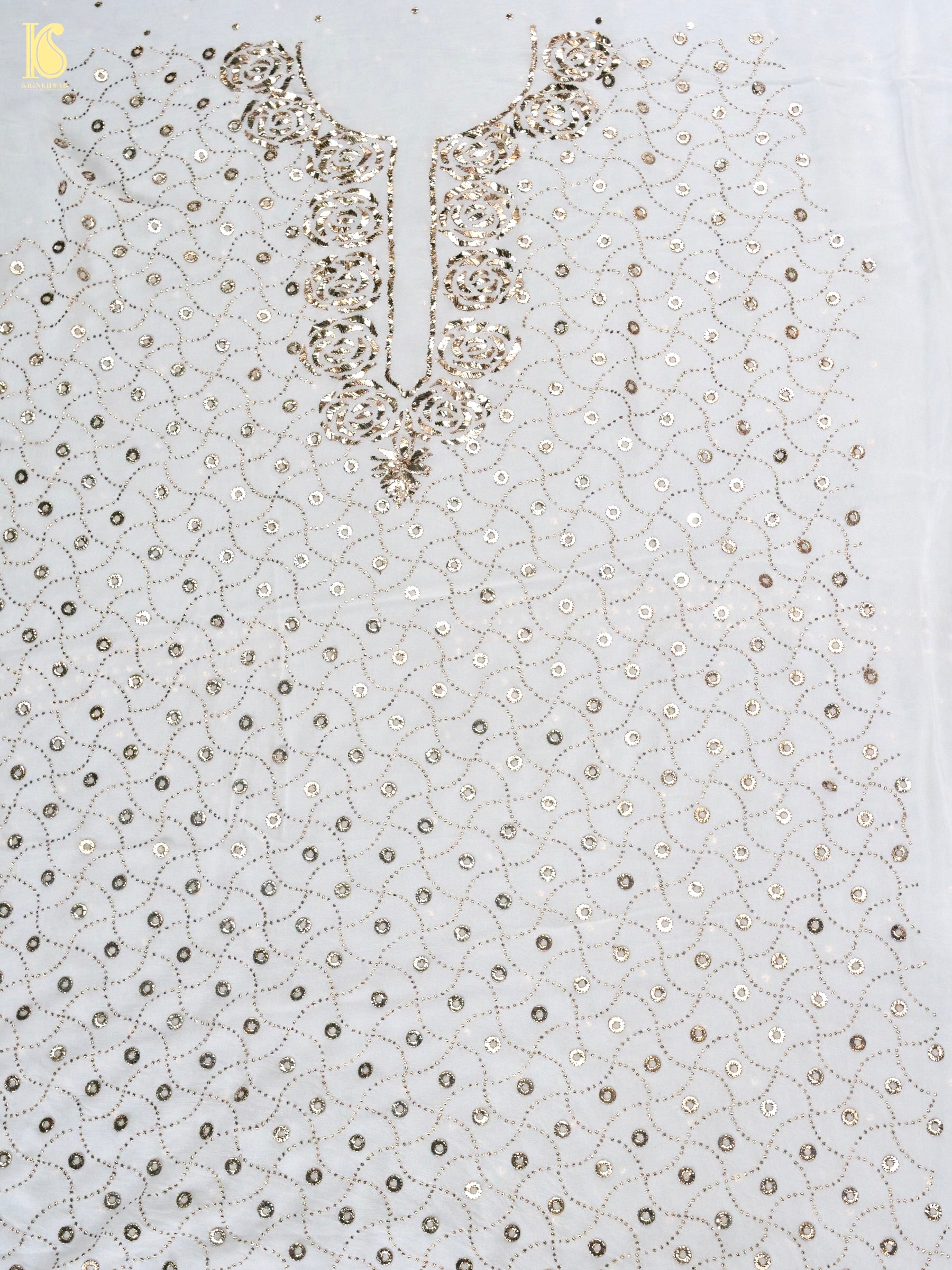 Viscose Georgette Suit Set with Mukaish Work