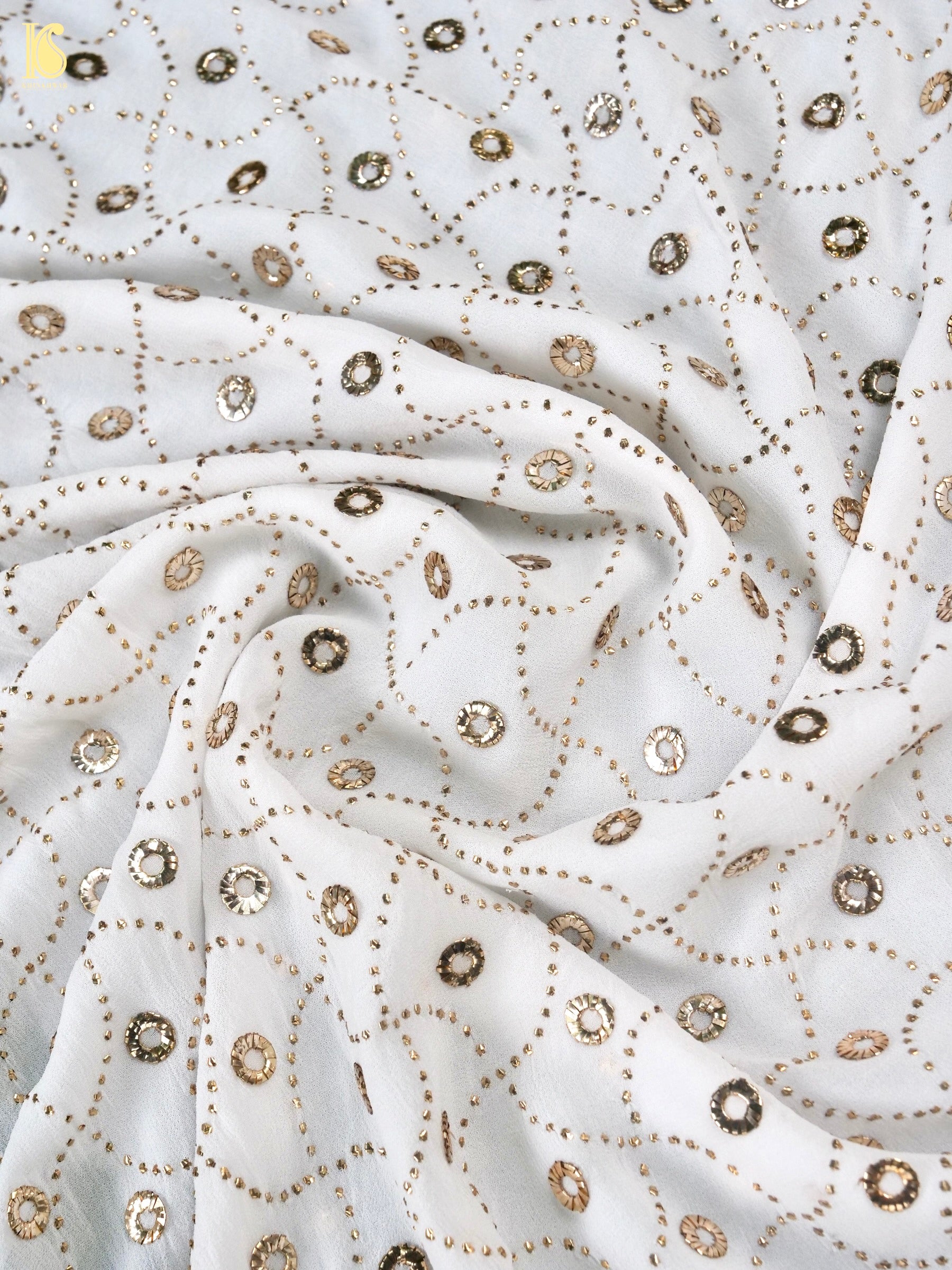 Viscose Georgette Suit Set with Mukaish Work