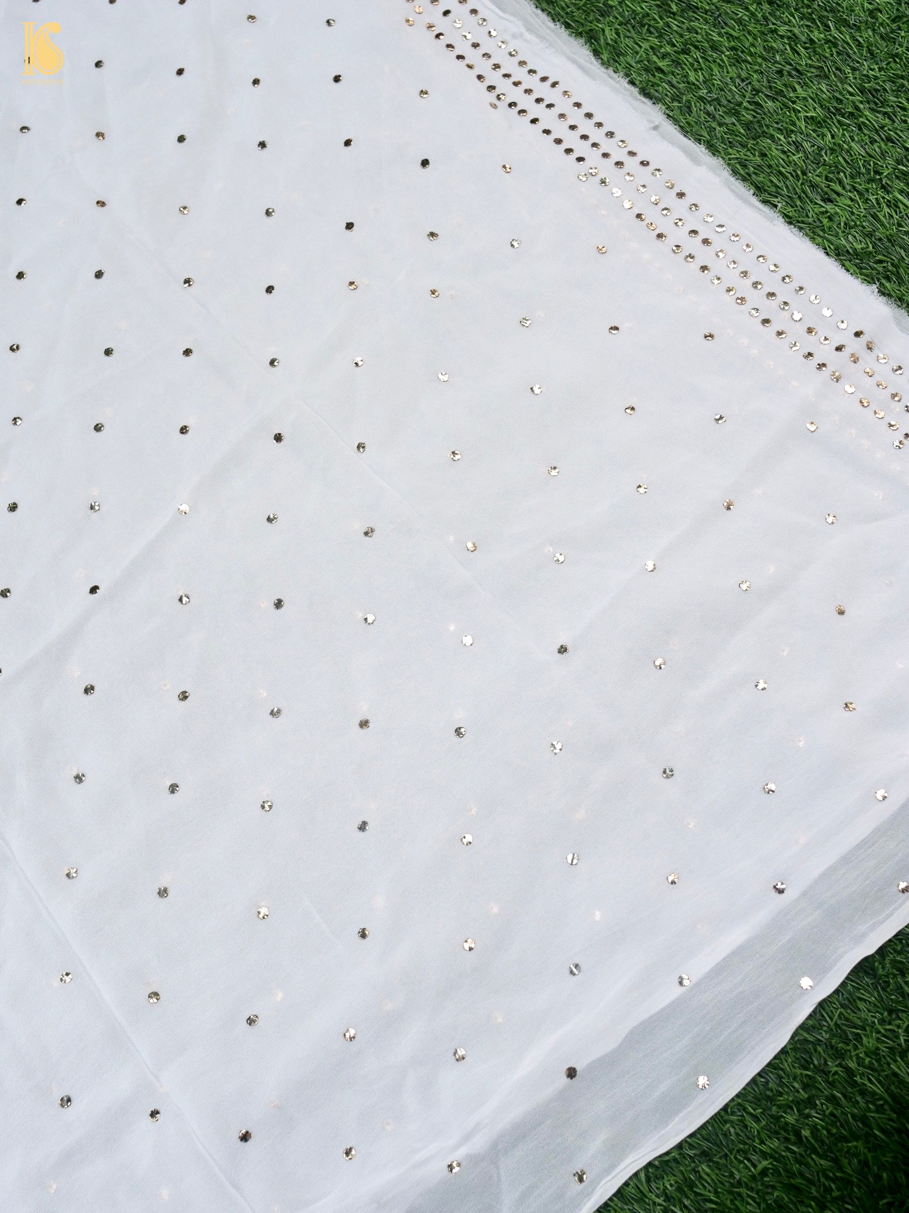 Viscose Georgette Suit Set with Mukaish Work