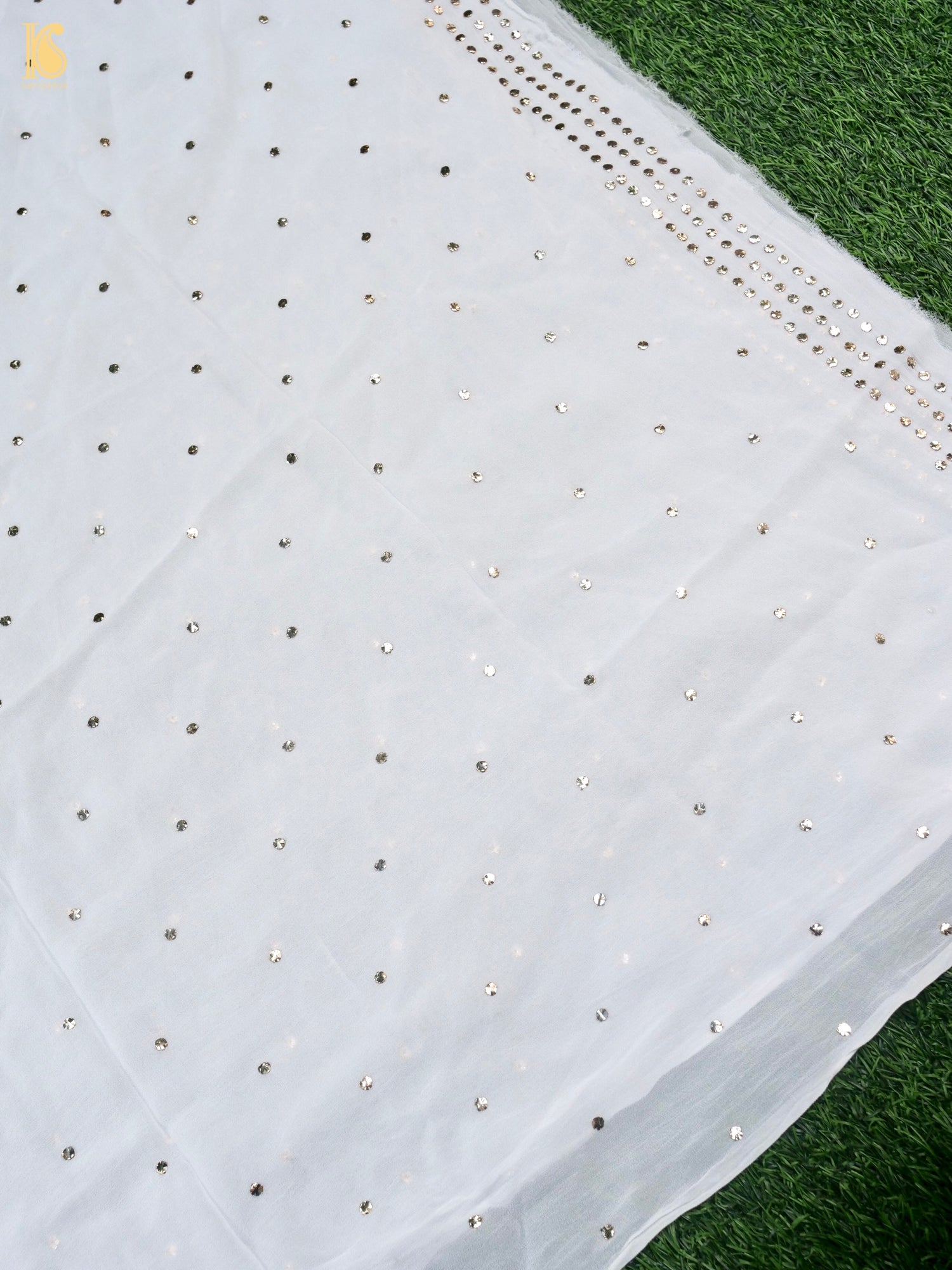 Viscose Georgette Suit Set with Mukaish & Pearl Work