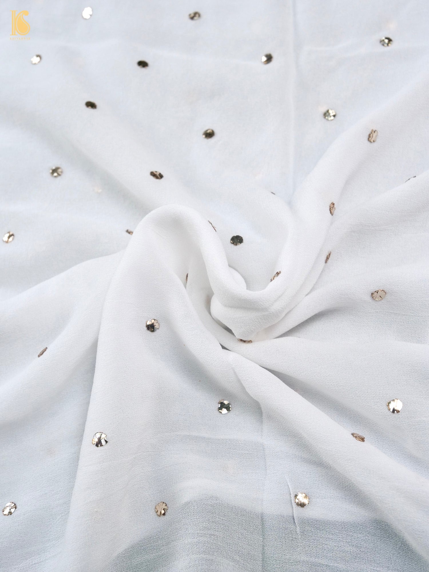 Viscose Georgette Suit Set with Mukaish & Pearl Work