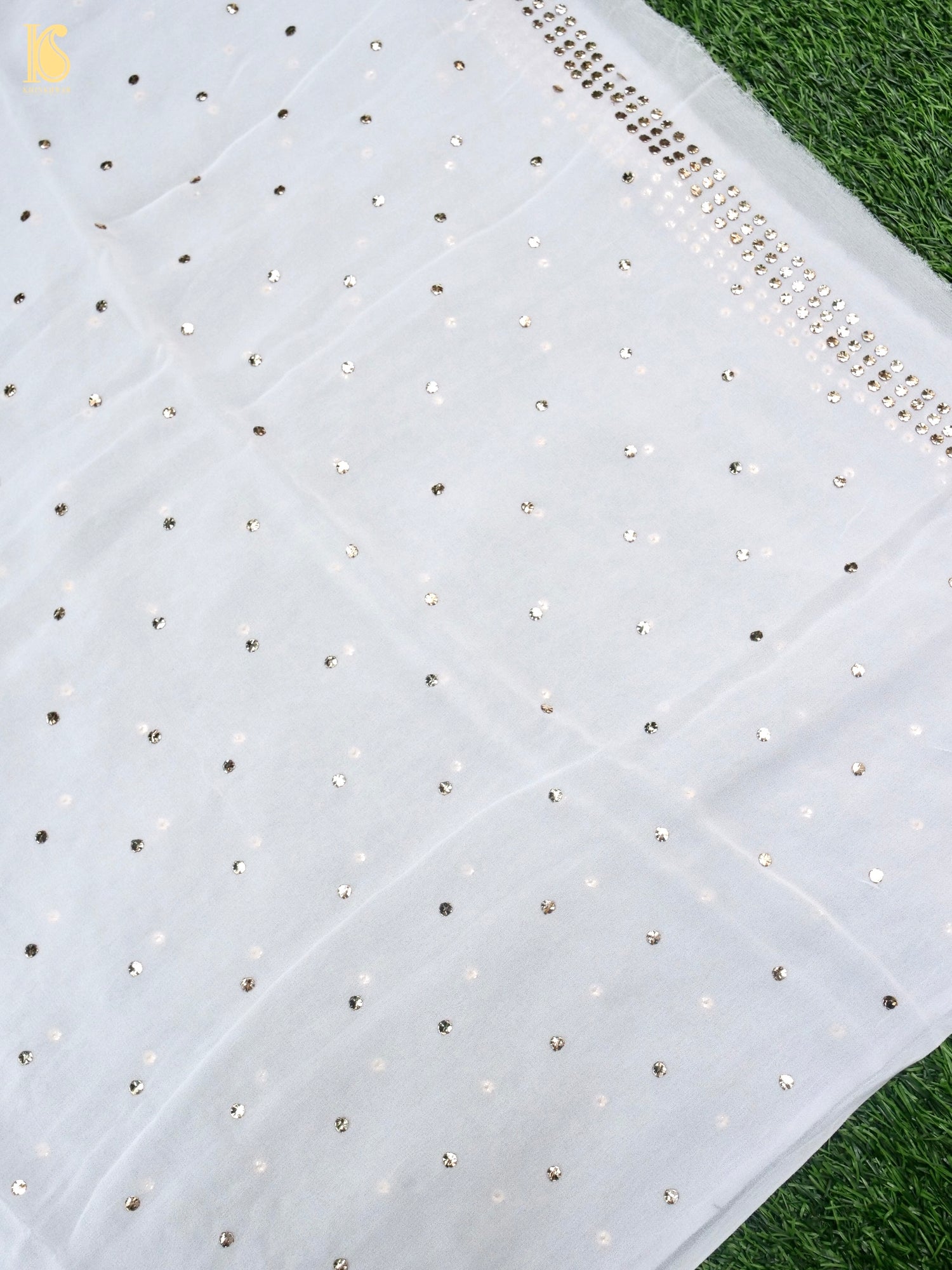 Viscose Georgette Suit Set with Mukaish & Pearl Work