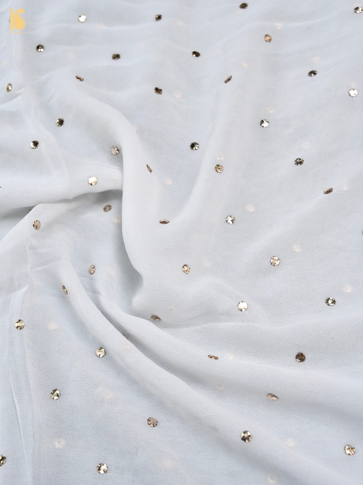 Viscose Georgette Suit Set with Mukaish & Pearl Work