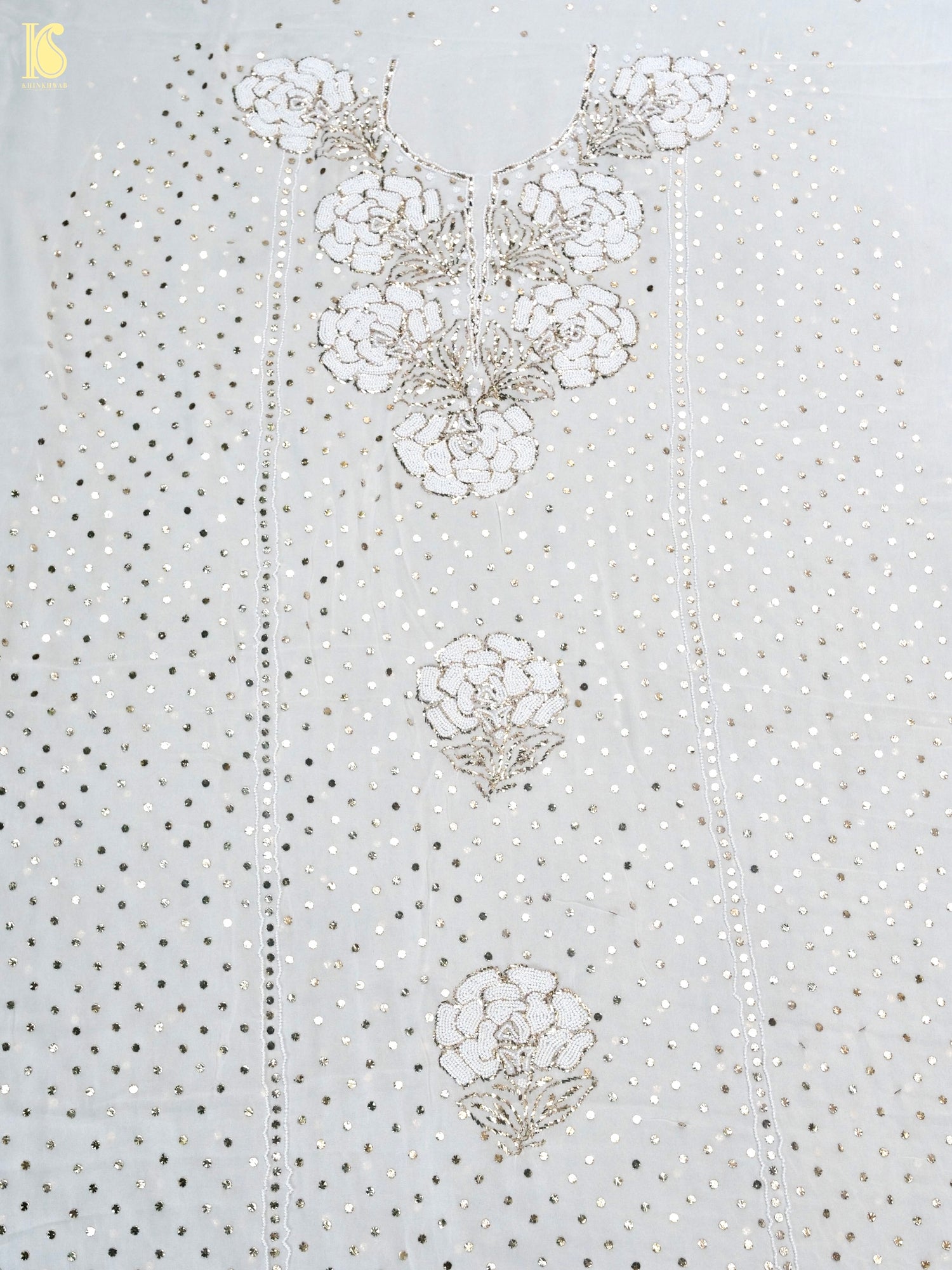 Viscose Georgette Suit Set with Mukaish & Pearl Work