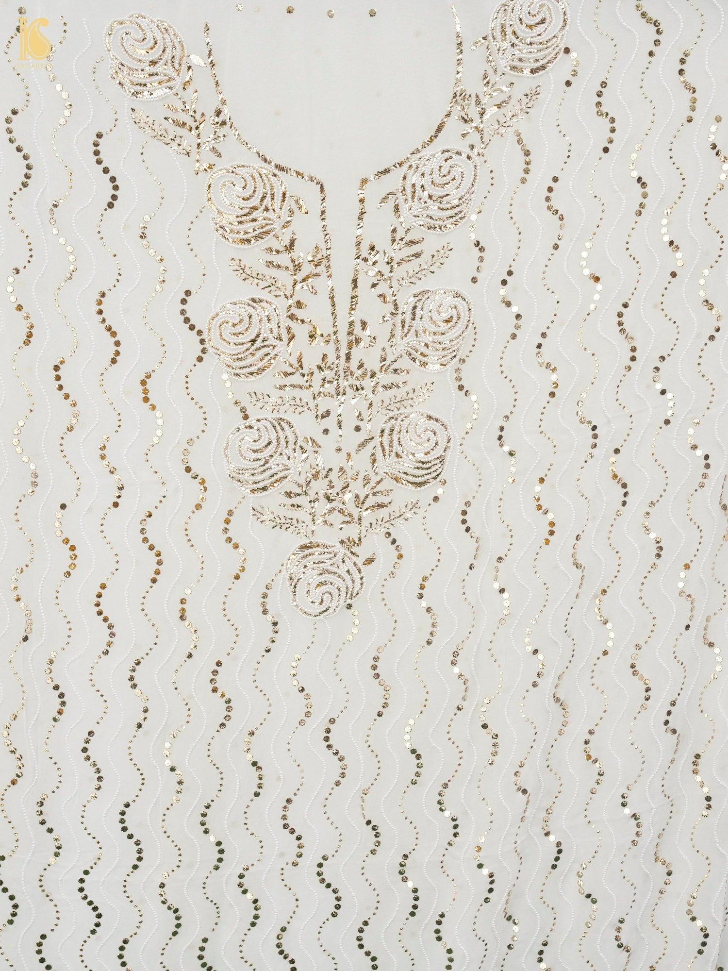 Viscose Georgette Suit Set with Mukaish Work