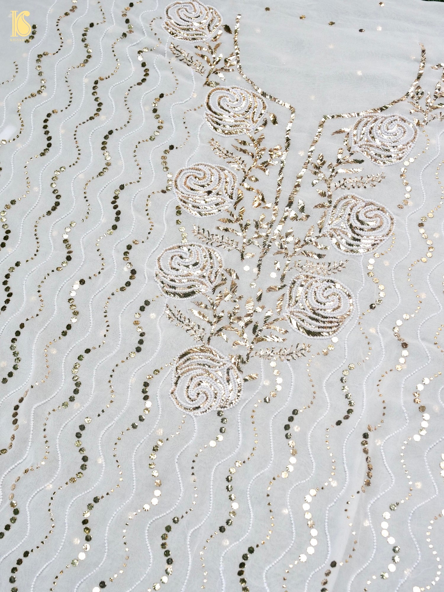 Viscose Georgette Suit Set with Mukaish Work