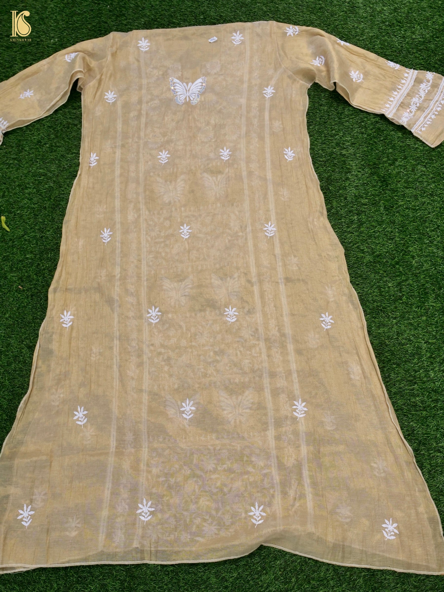 Chikankari Pure Tissue Chanderi Silk Suit Set