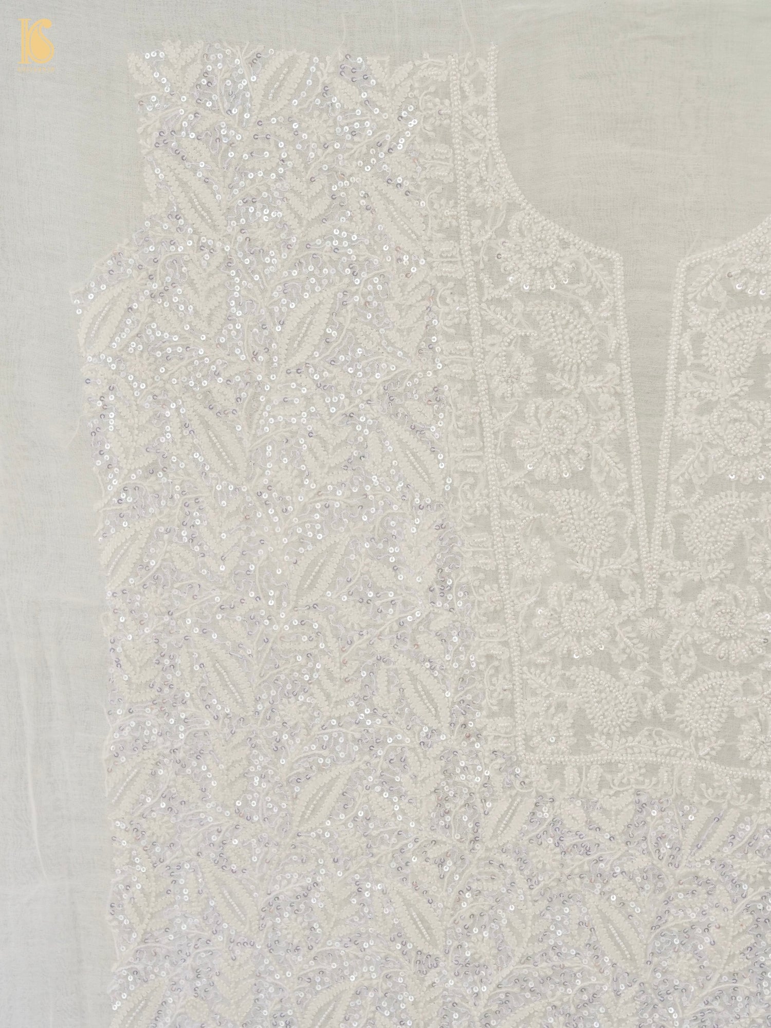 Pure Mul Cotton Silk Suit Set with Chikankari Work