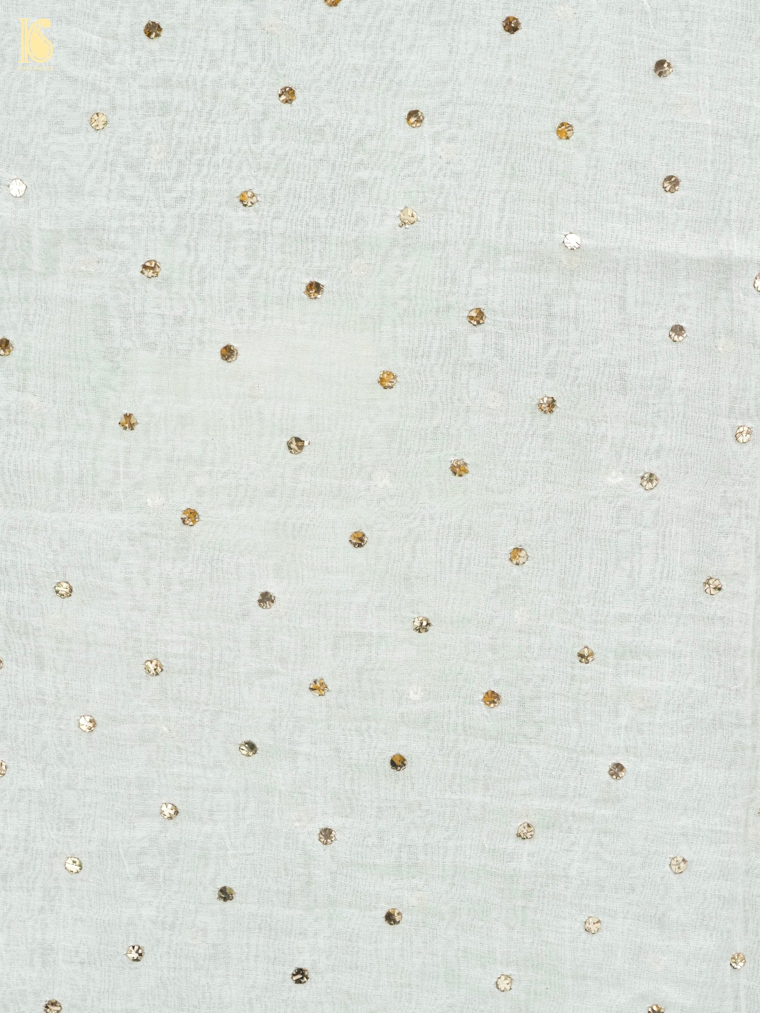 Pure Mul Chanderi Silk Suit Set with Mukaish & Pearl Work