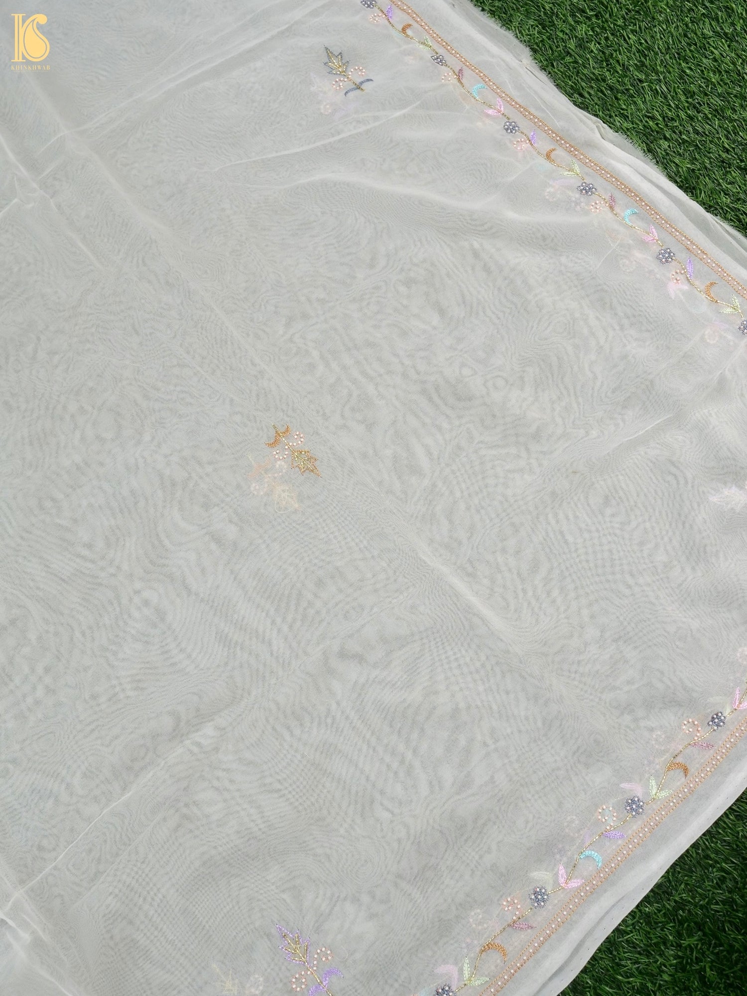 Pure Georgette Suit Set with Chikankari & Parsi Work