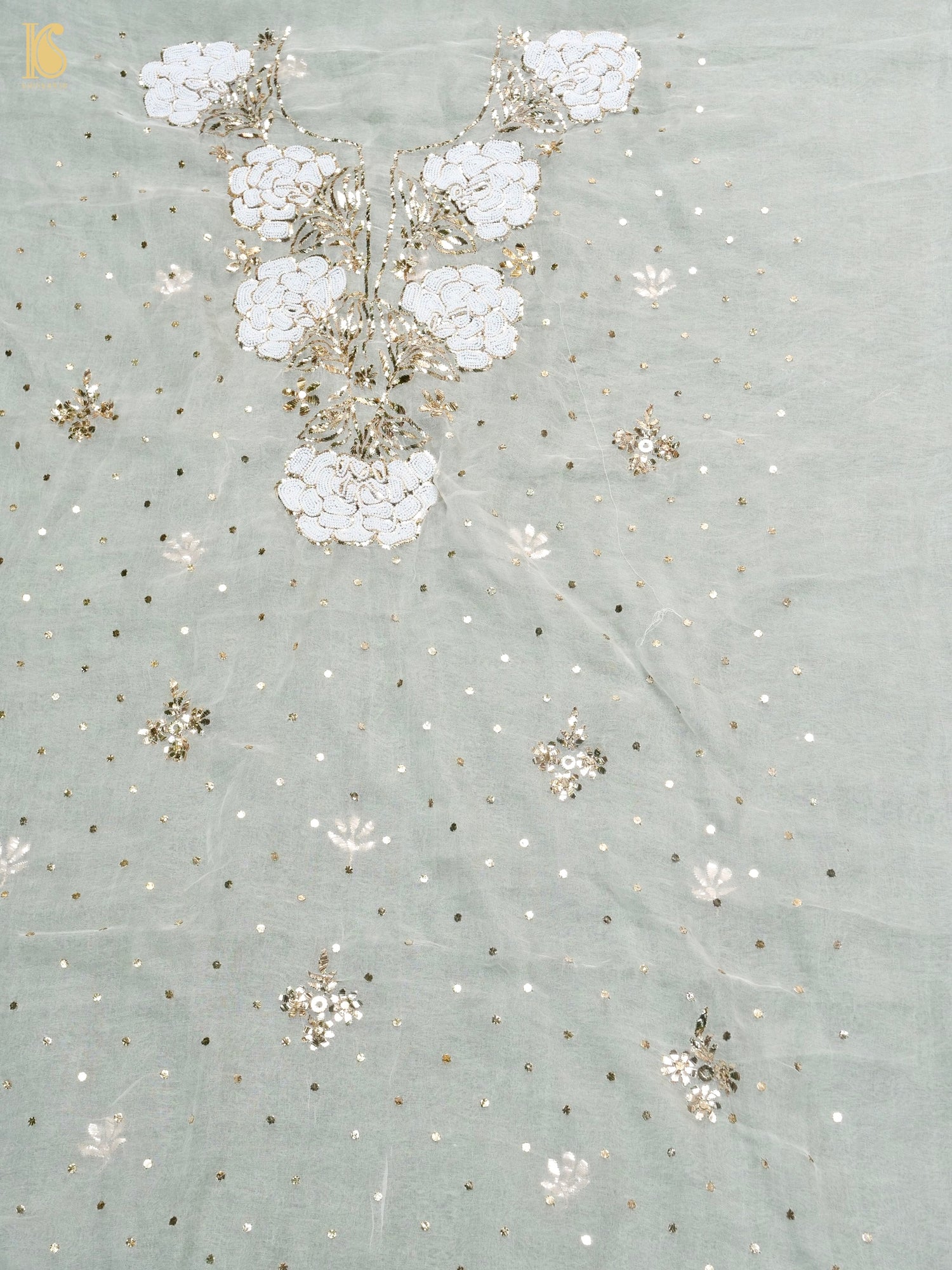 Mukaish & Pearl Pure Organza Suit Set