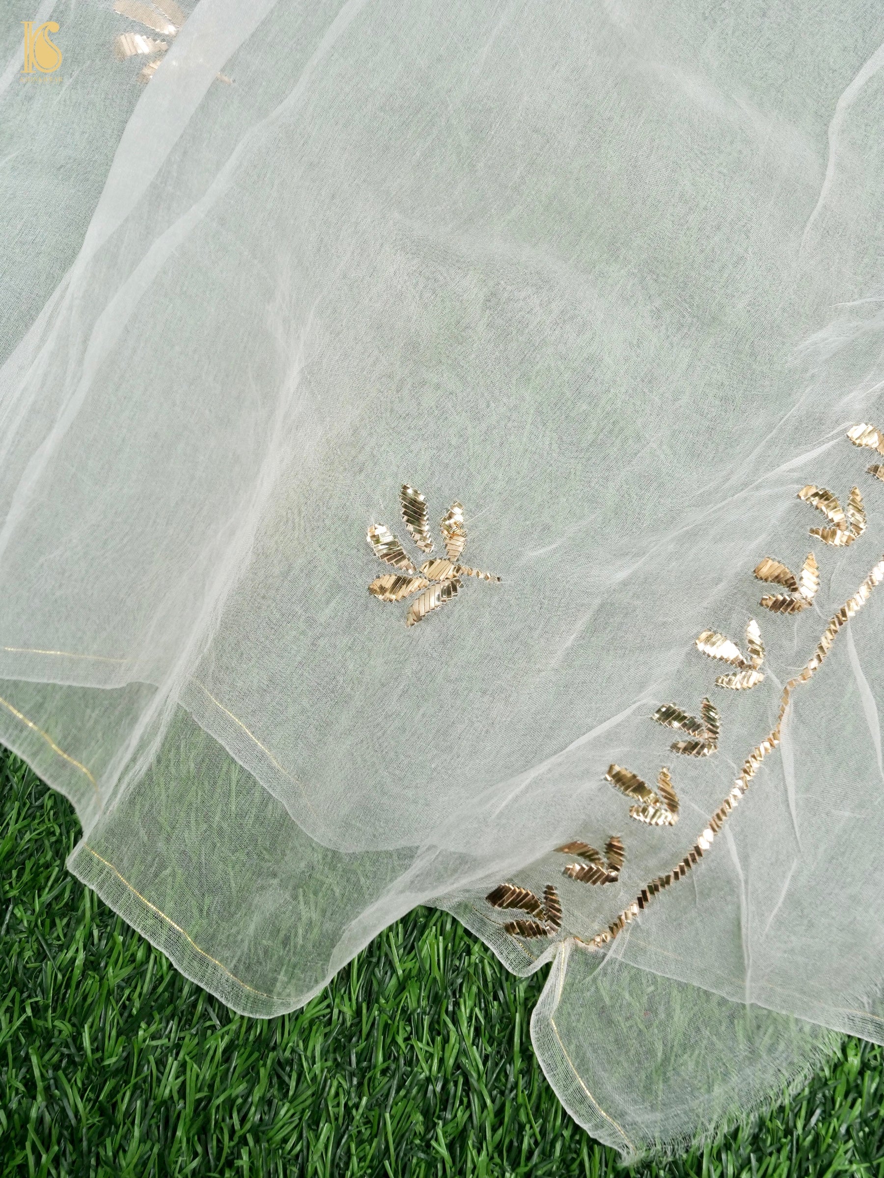 Mukaish & Pearl Pure Organza Suit Set