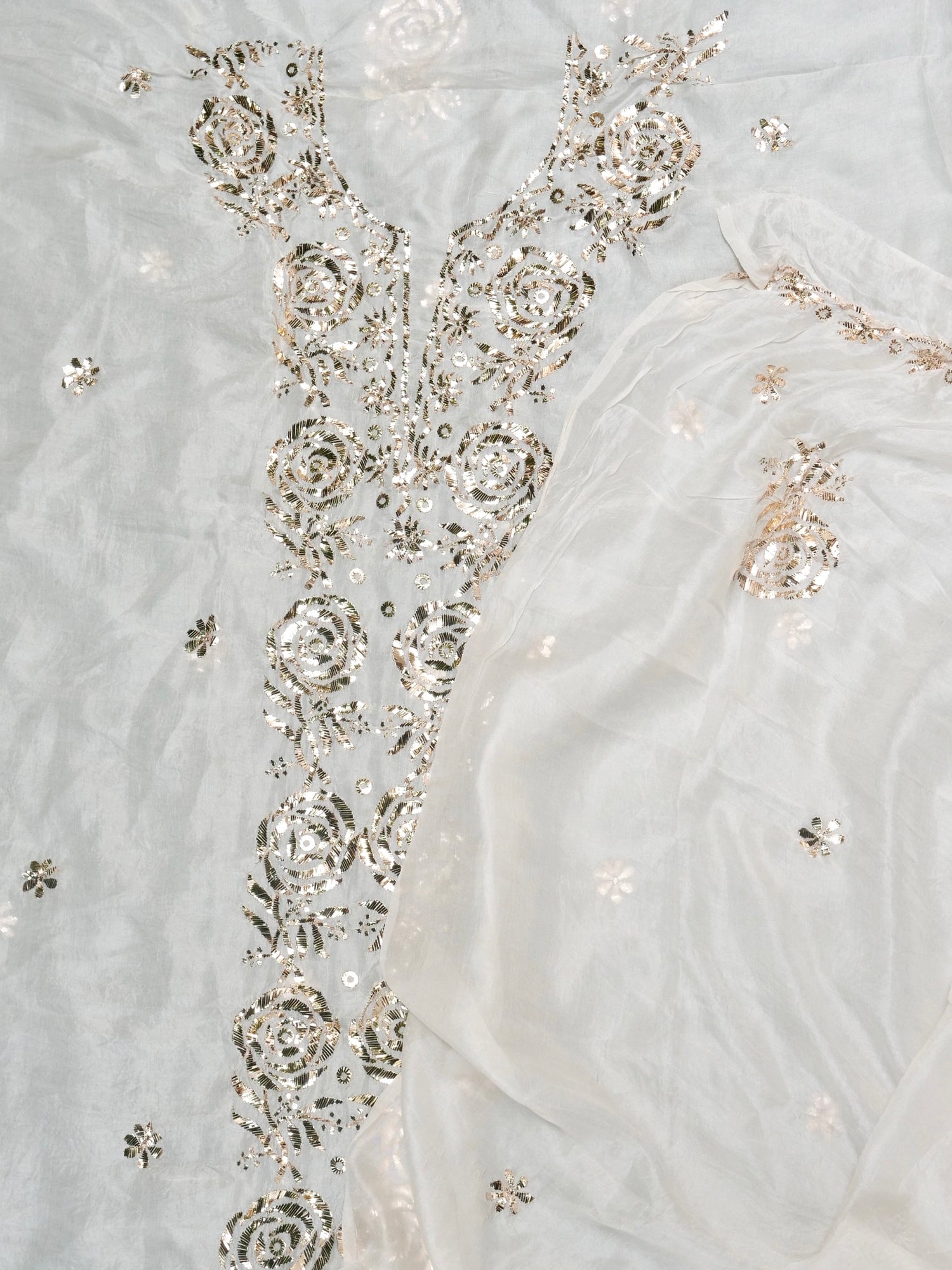 Pure Silk Suit Set with Mukaish Work