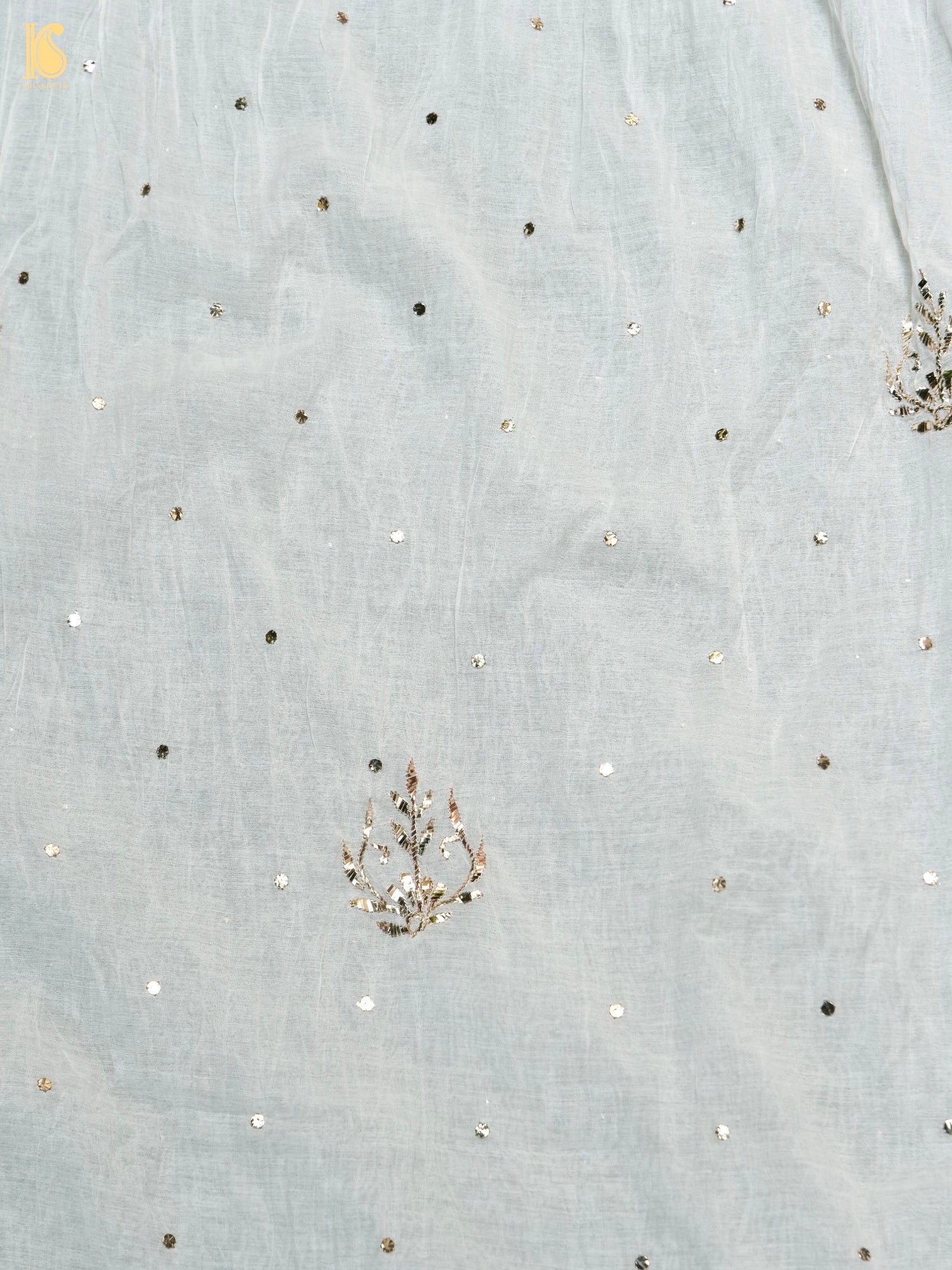 Pure Mul Chanderi Silk Suit Set with Mukaish Work