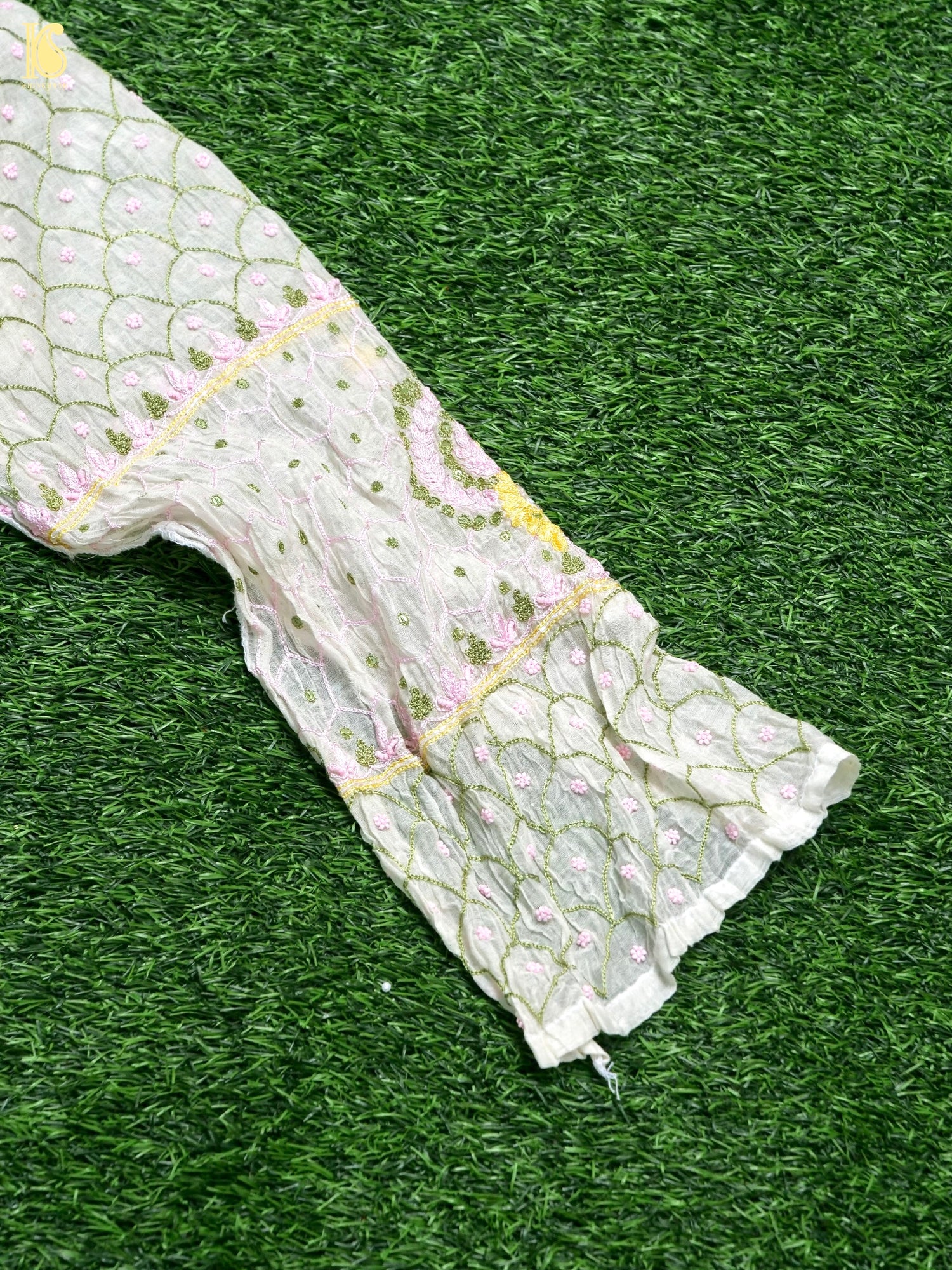 Pure Mul Cotton Silk Suit Set with Chikankari Work