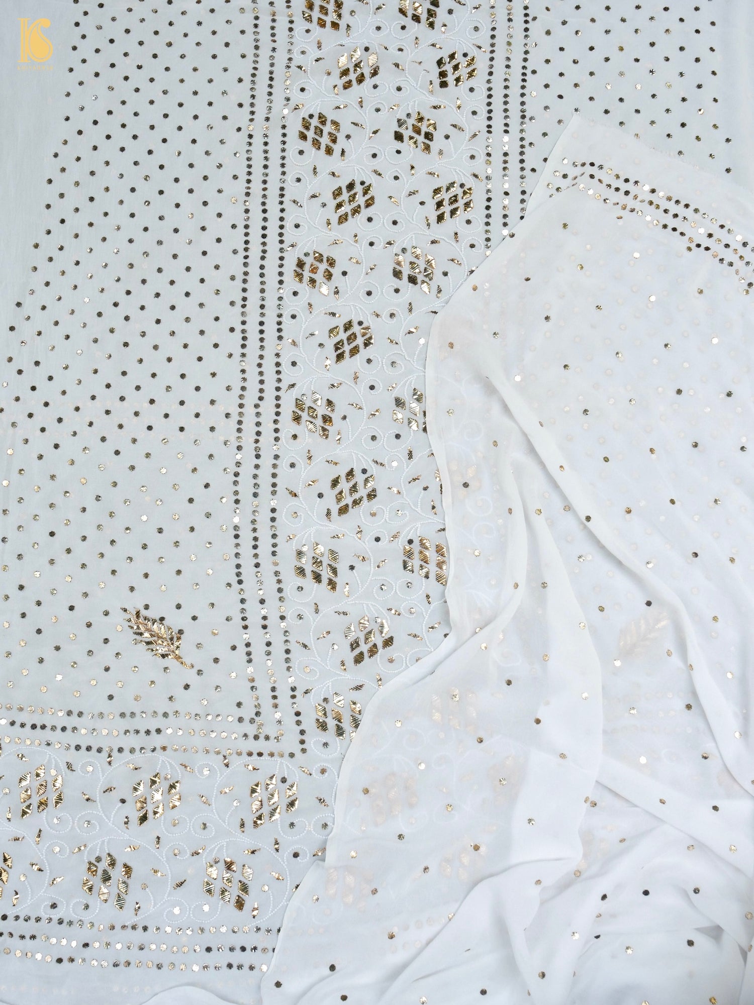 Viscose Georgette Suit Set with Mukaish & Pearl Work