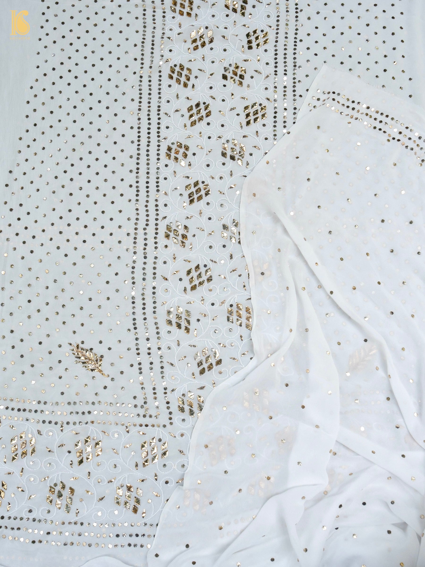Viscose Georgette Suit Set with Mukaish & Pearl Work
