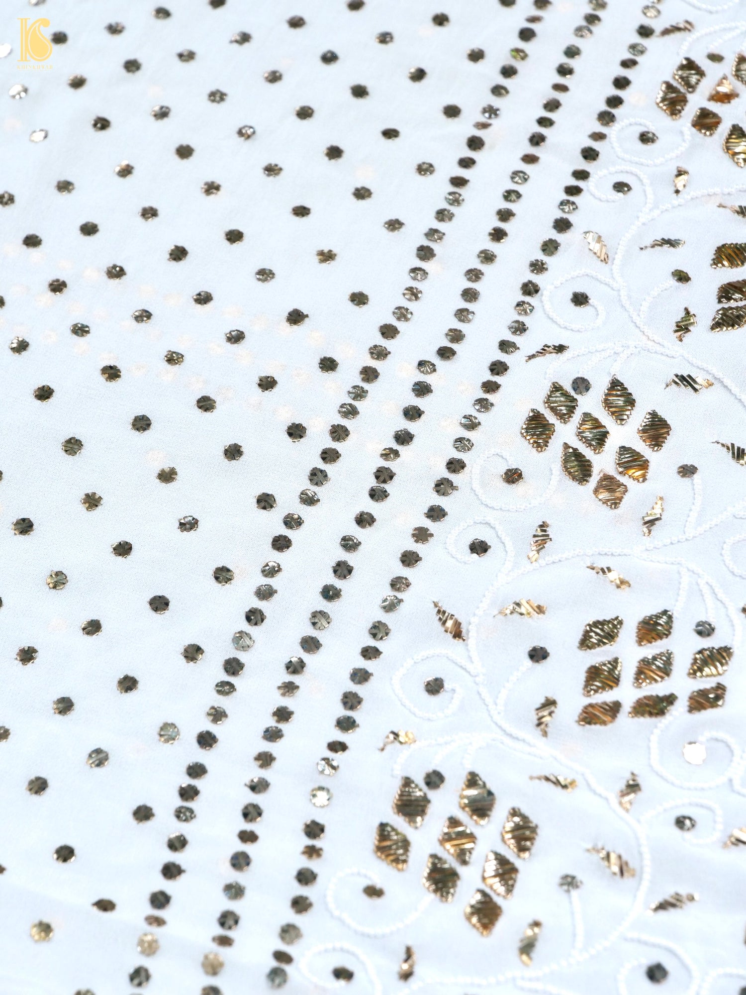 Viscose Georgette Suit Set with Mukaish & Pearl Work