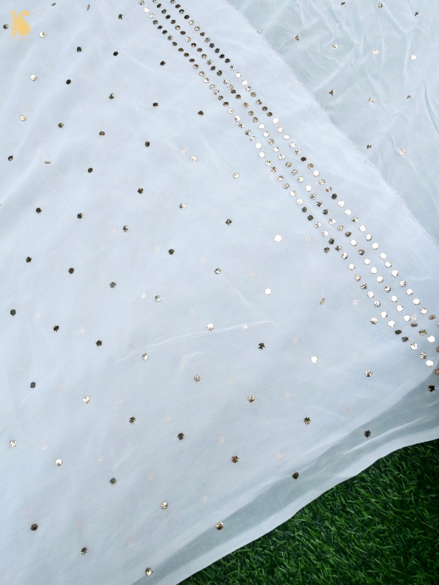 Viscose Georgette Suit Set with Mukaish & Pearl Work