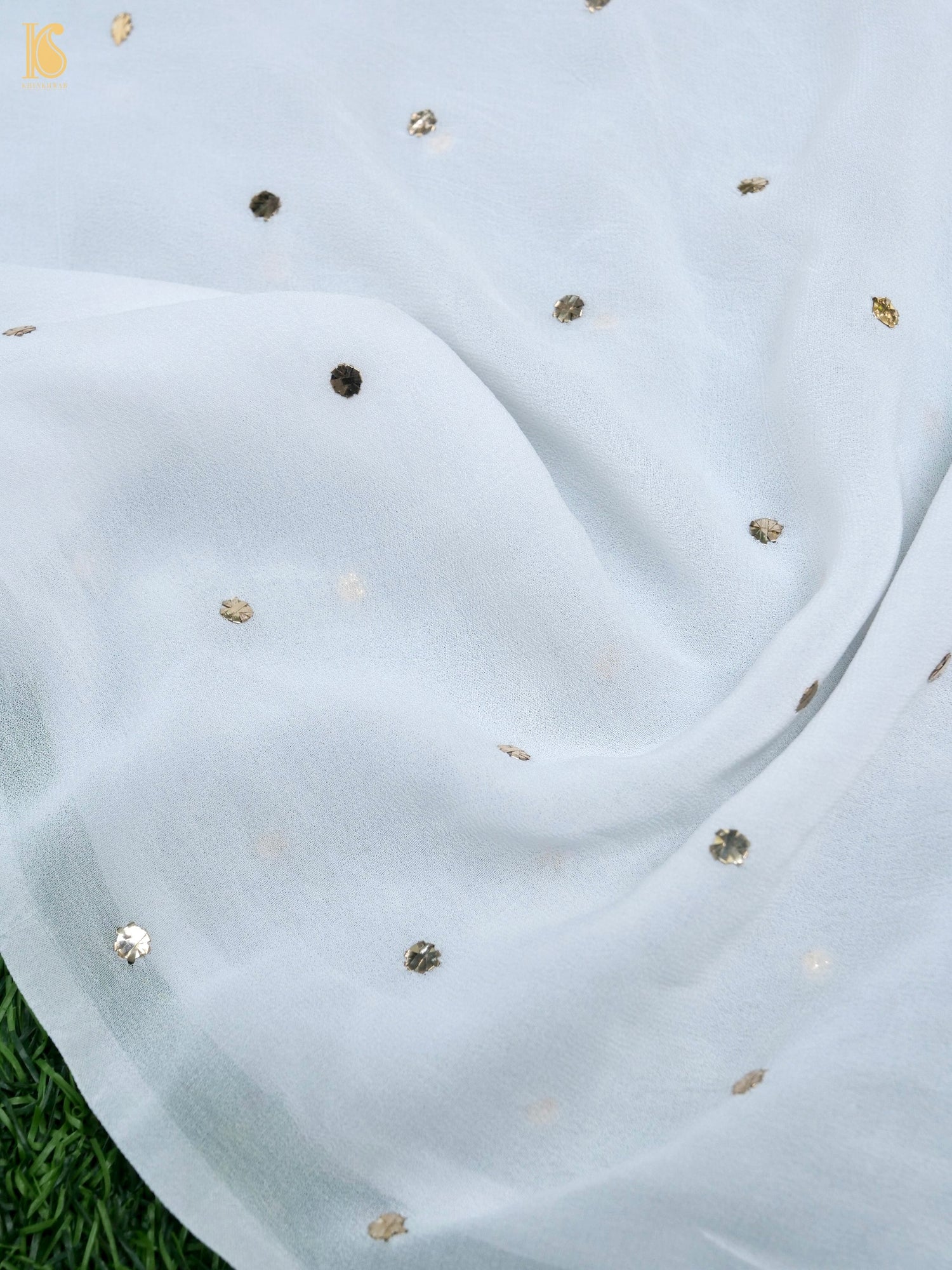 Viscose Georgette Suit Set with Mukaish & Pearl Work