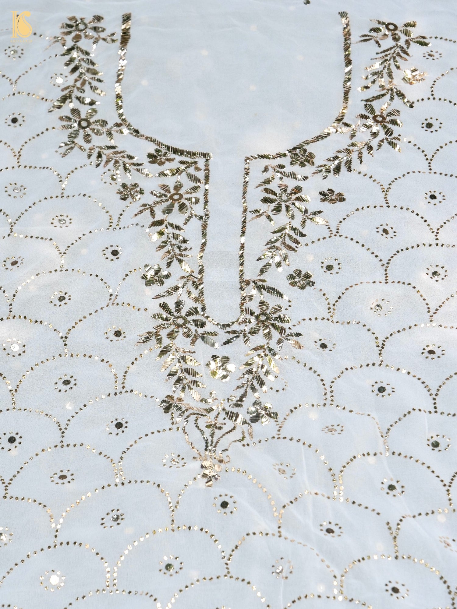 Viscose Georgette Suit Set with Mukaish Work