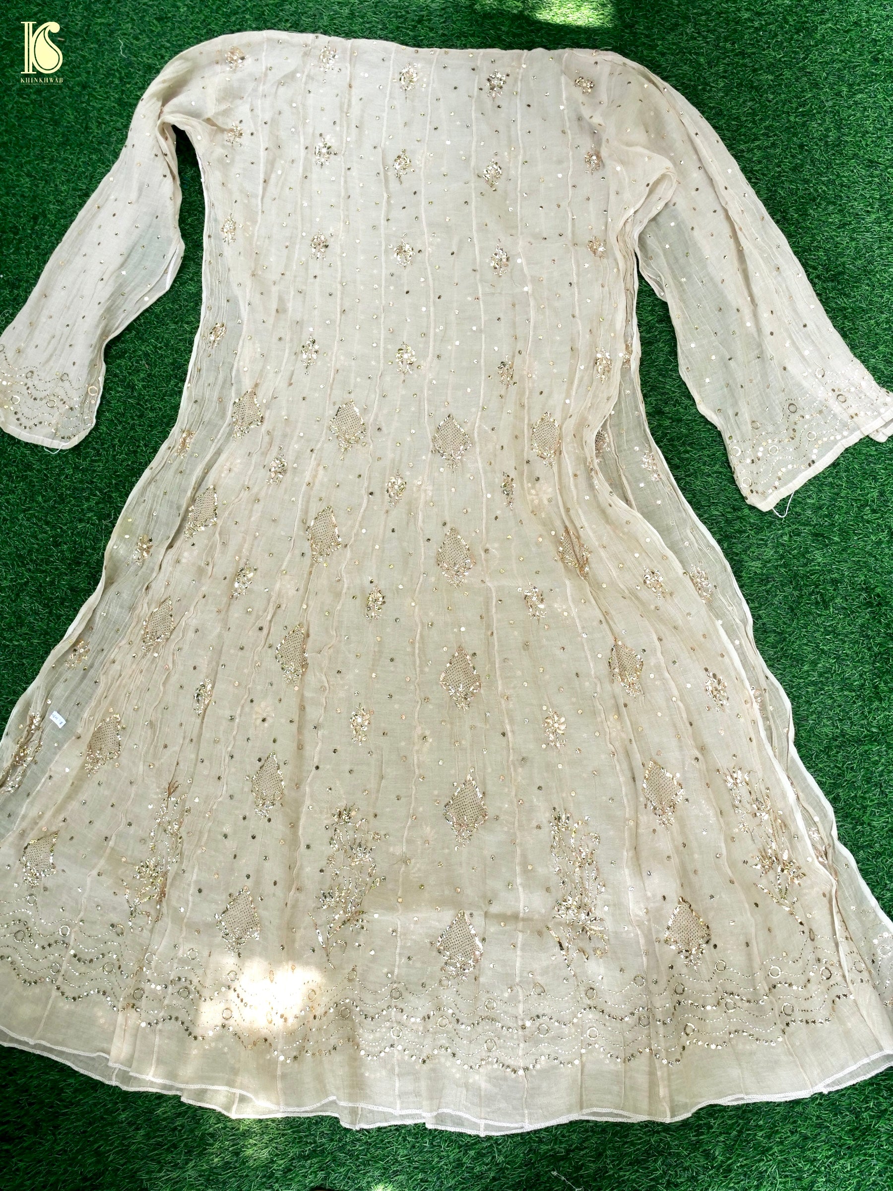 Chikankari Pure Tissue Chanderi Silk Suit Set