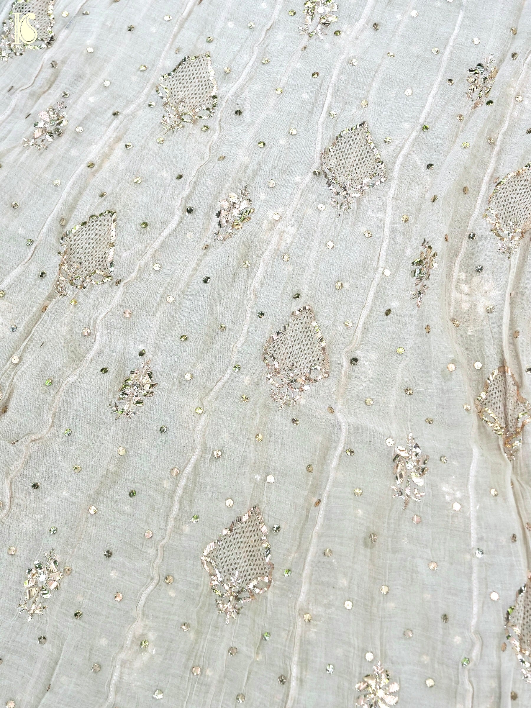 Chikankari Pure Tissue Chanderi Silk Suit Set