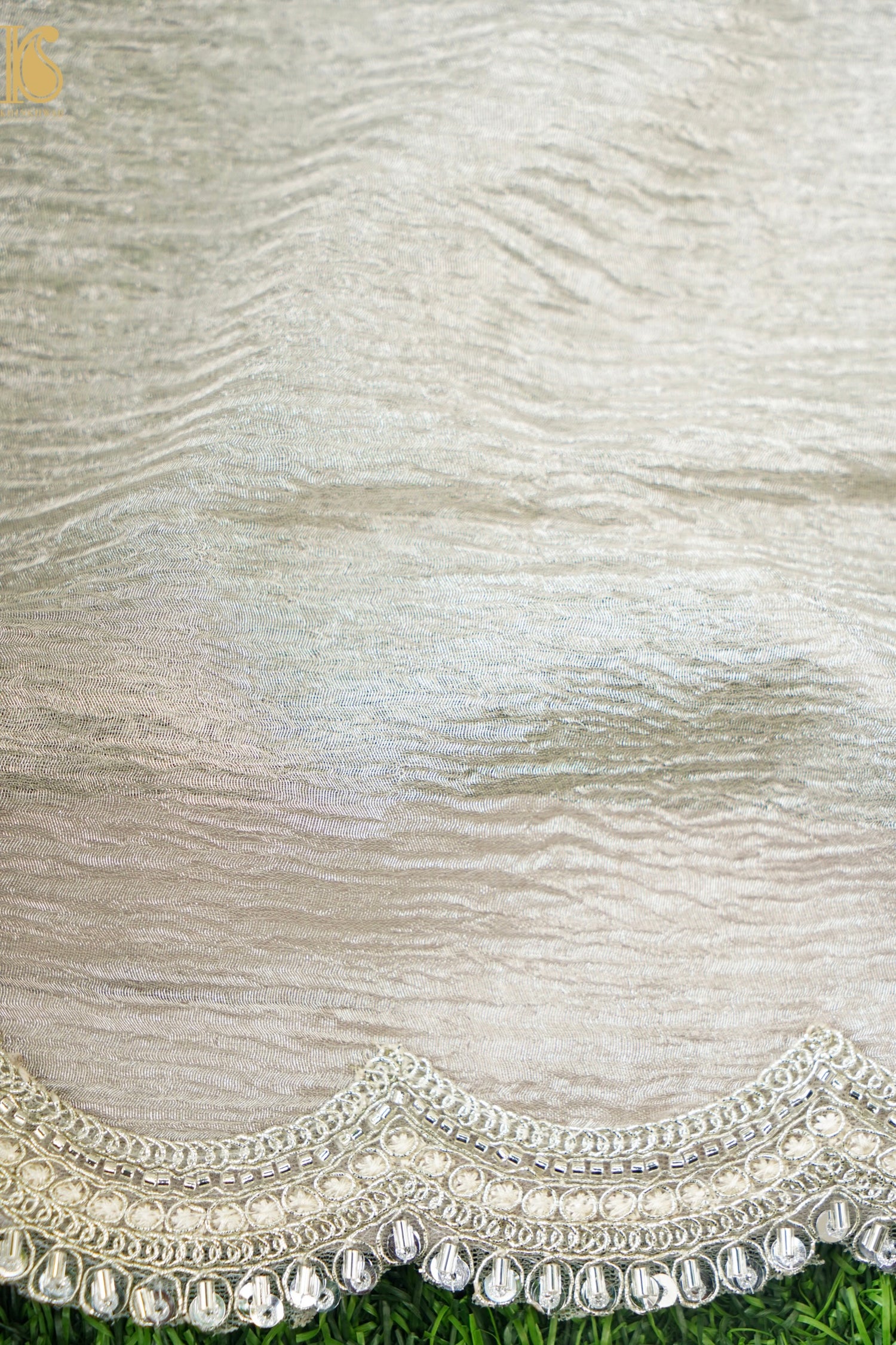 Banarasi Crush Tissue Silk Saree with Border