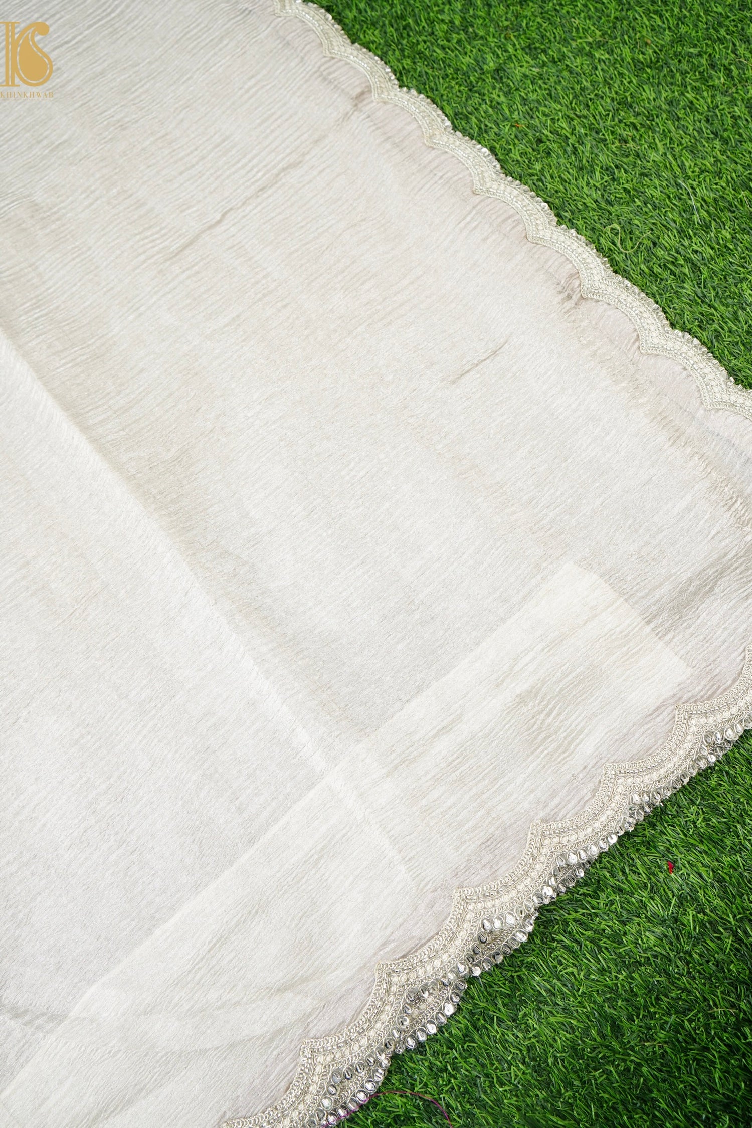 Banarasi Crush Tissue Silk Saree with Border