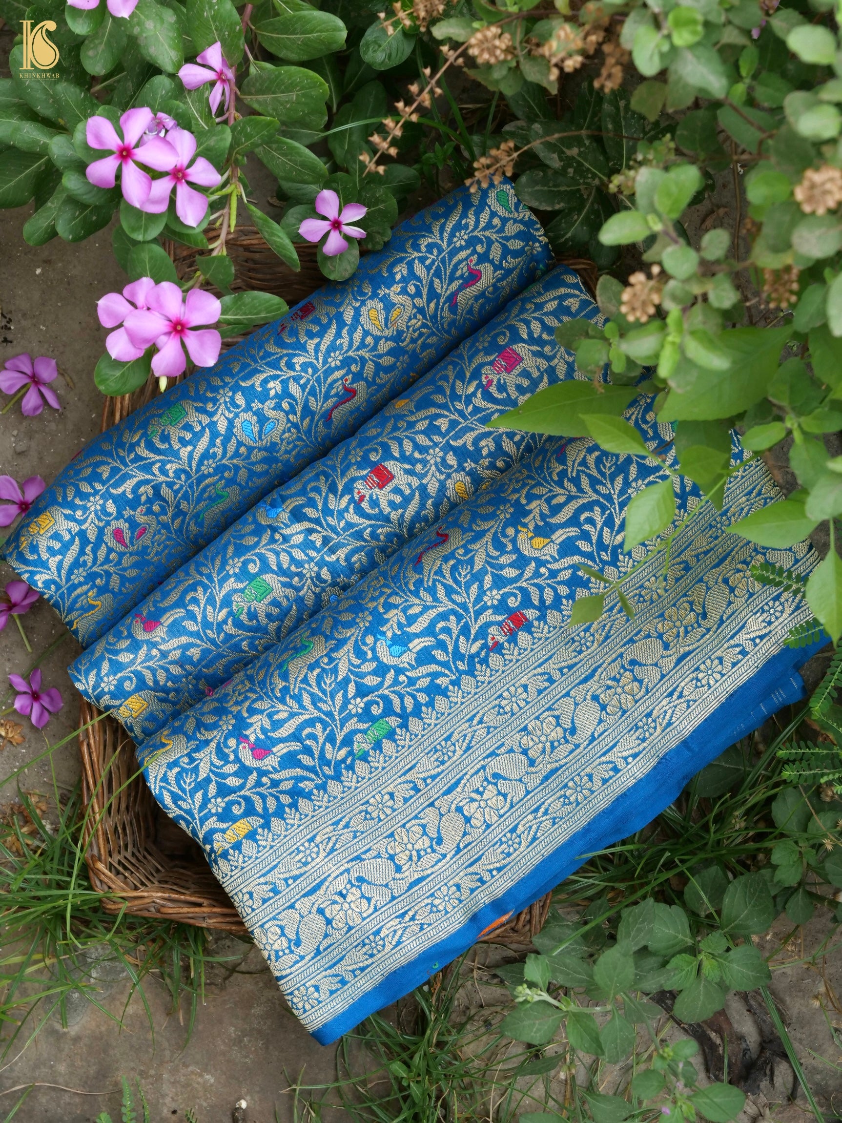 Handloom Banarasi Katan Shikargah Saree