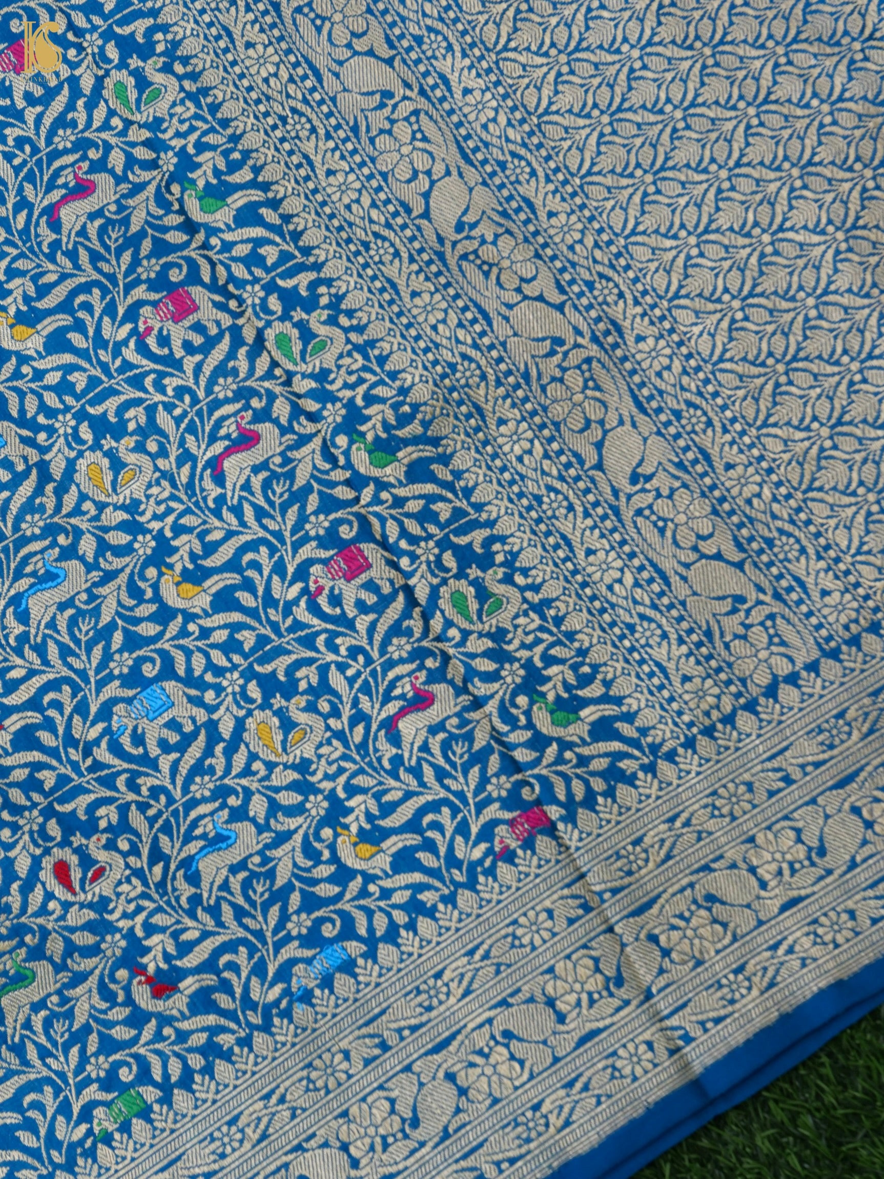 Handloom Banarasi Katan Shikargah Saree