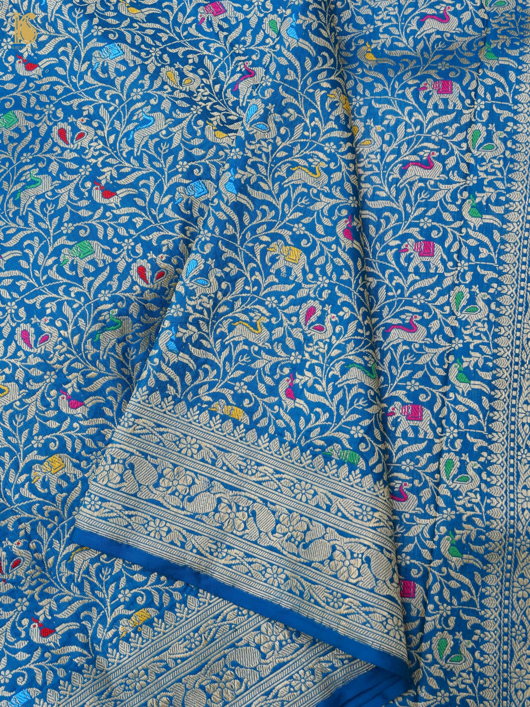 Handloom Banarasi Katan Shikargah Saree