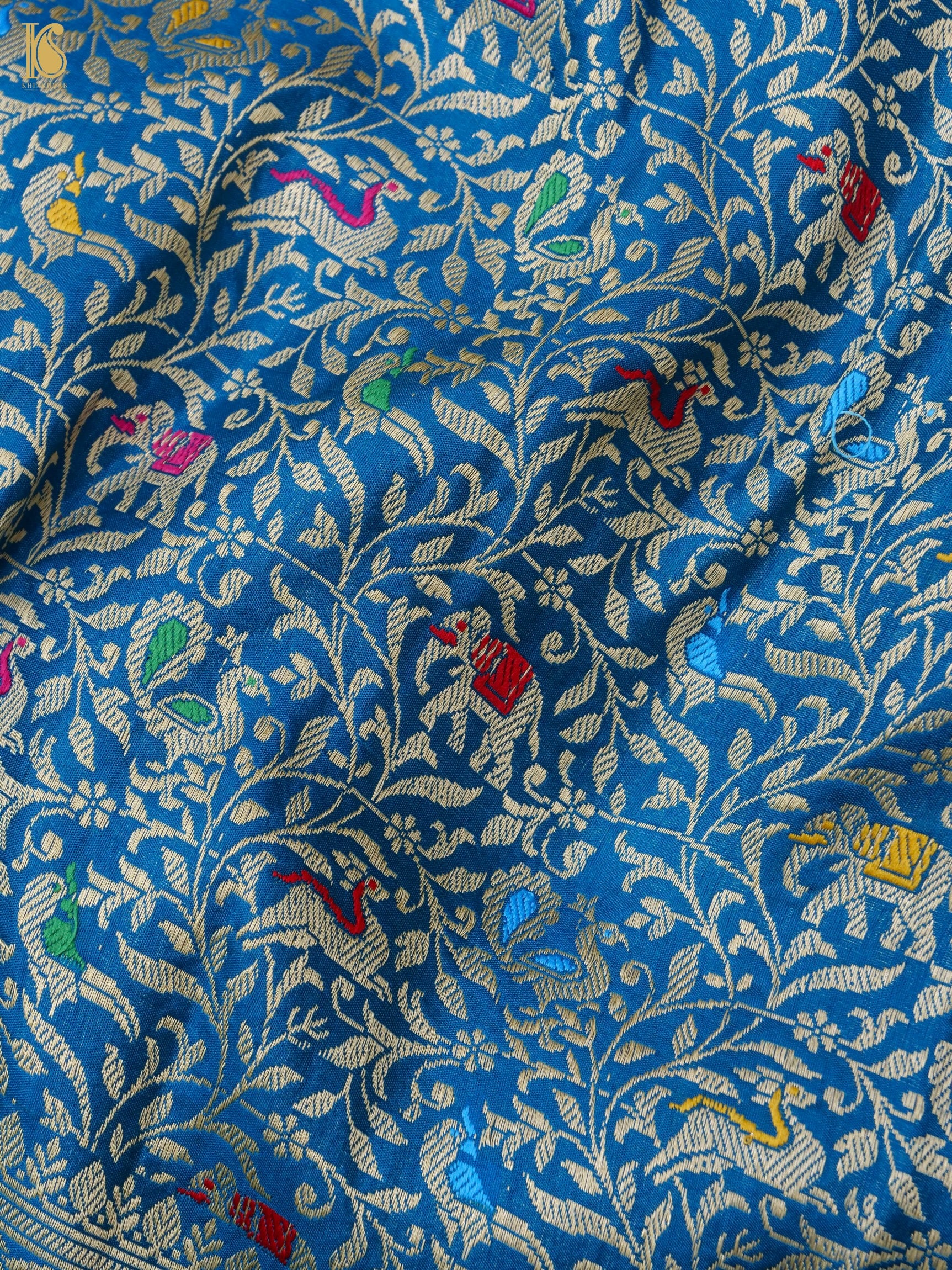 Handloom Banarasi Katan Shikargah Saree