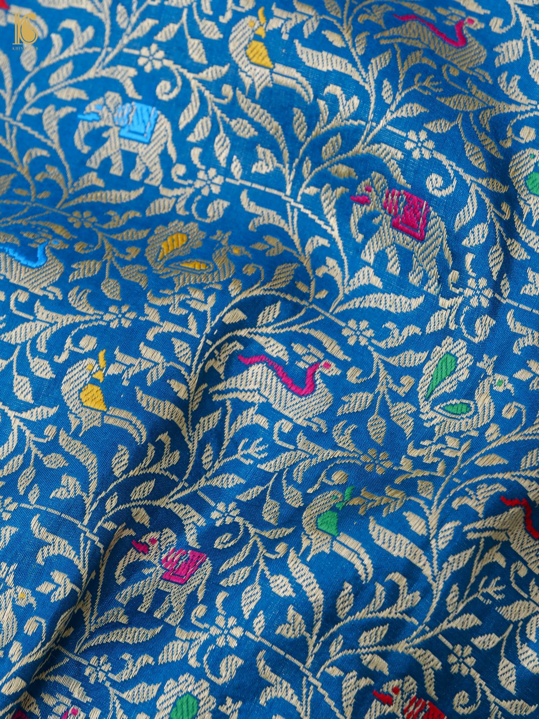 Handloom Banarasi Katan Shikargah Saree