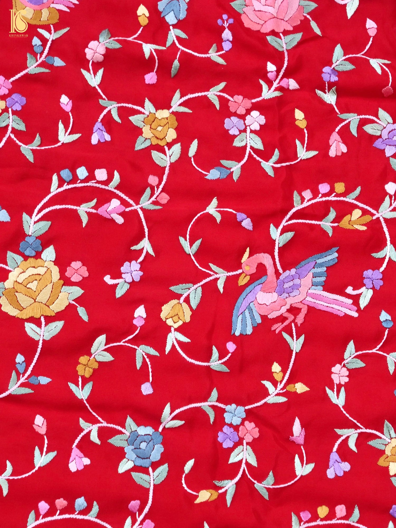 Parsi Gara Pure Crepe Saree