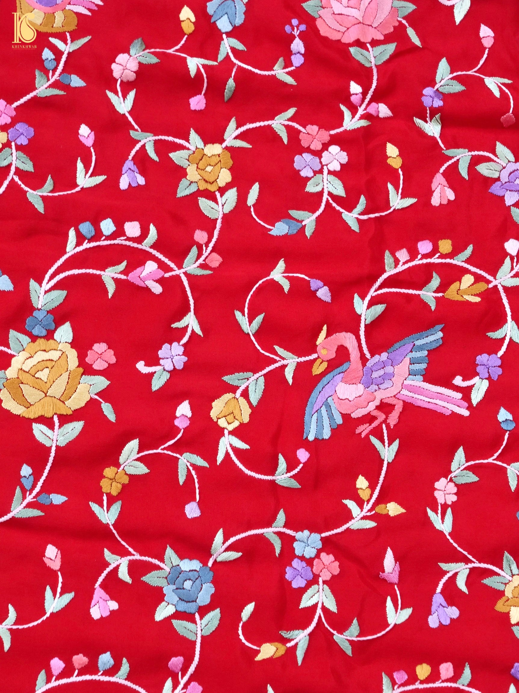 Parsi Gara Pure Crepe Saree