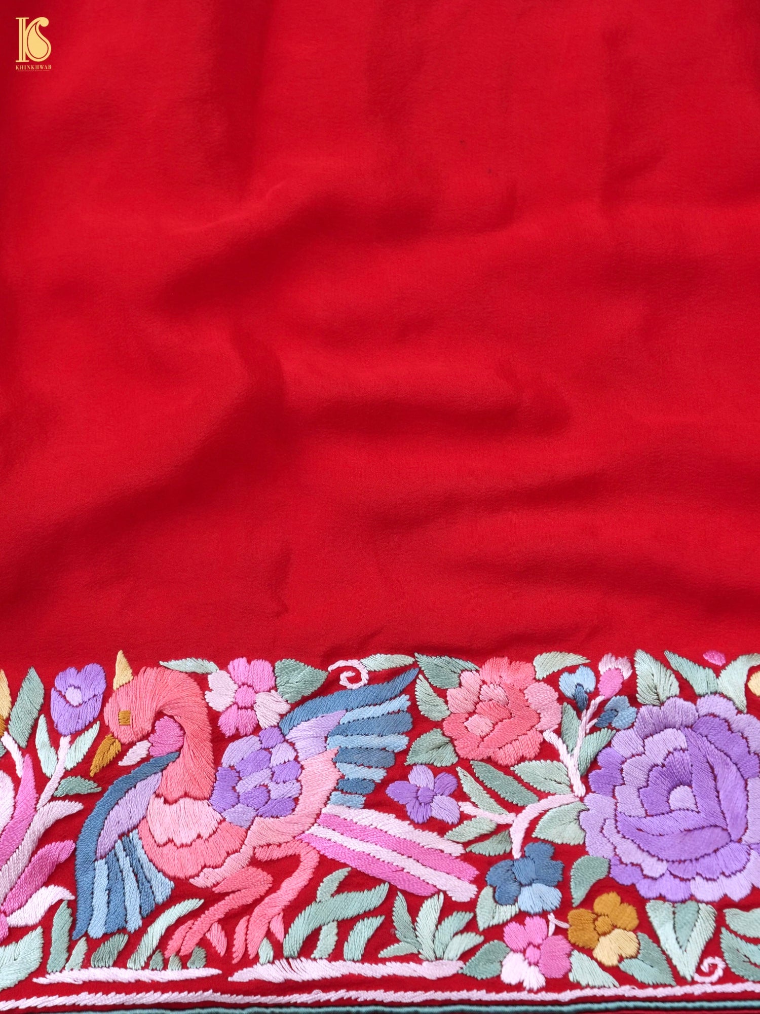 Parsi Gara Pure Crepe Saree