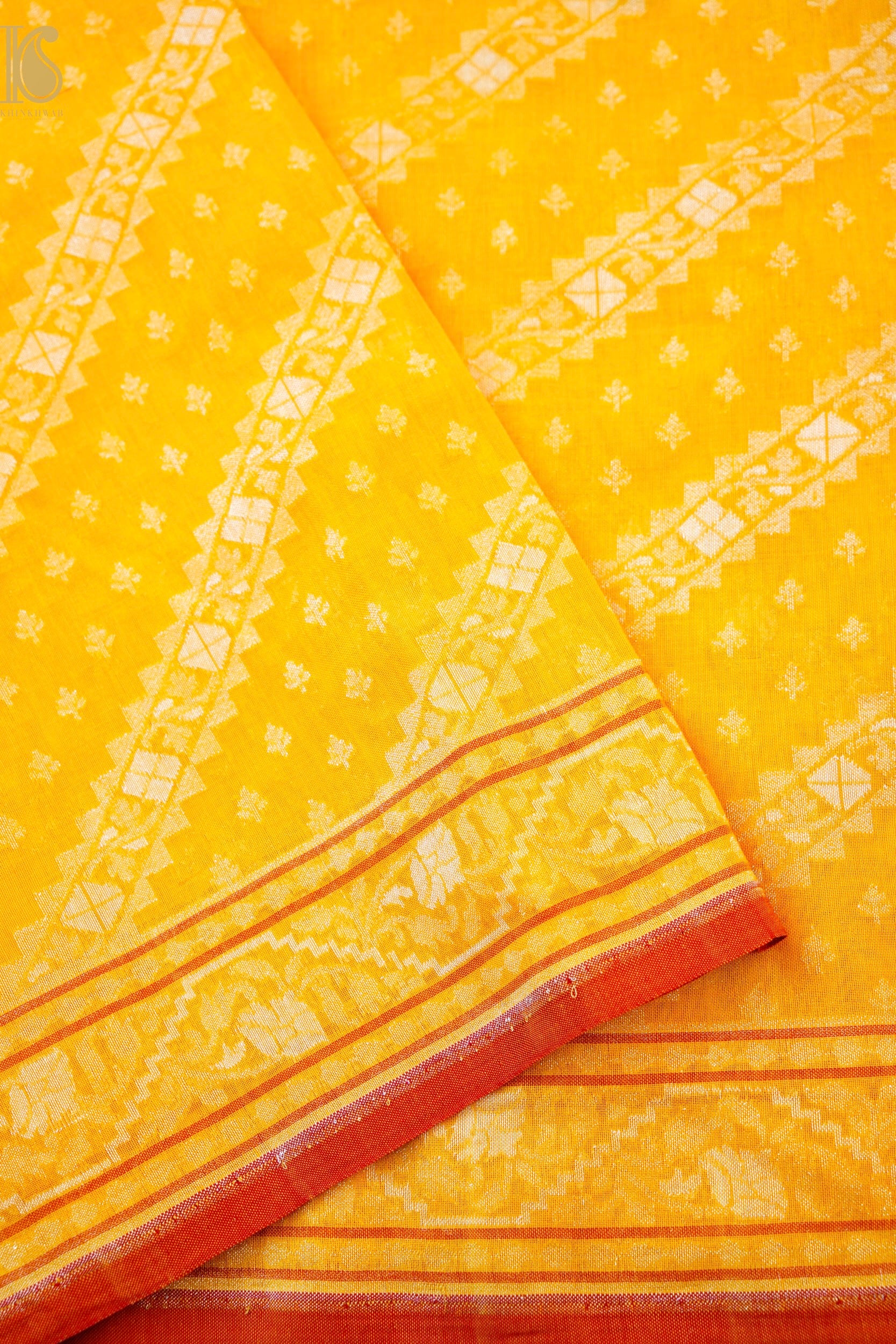 Banarasi Cotton Handloom Jamdani Ektara Saree