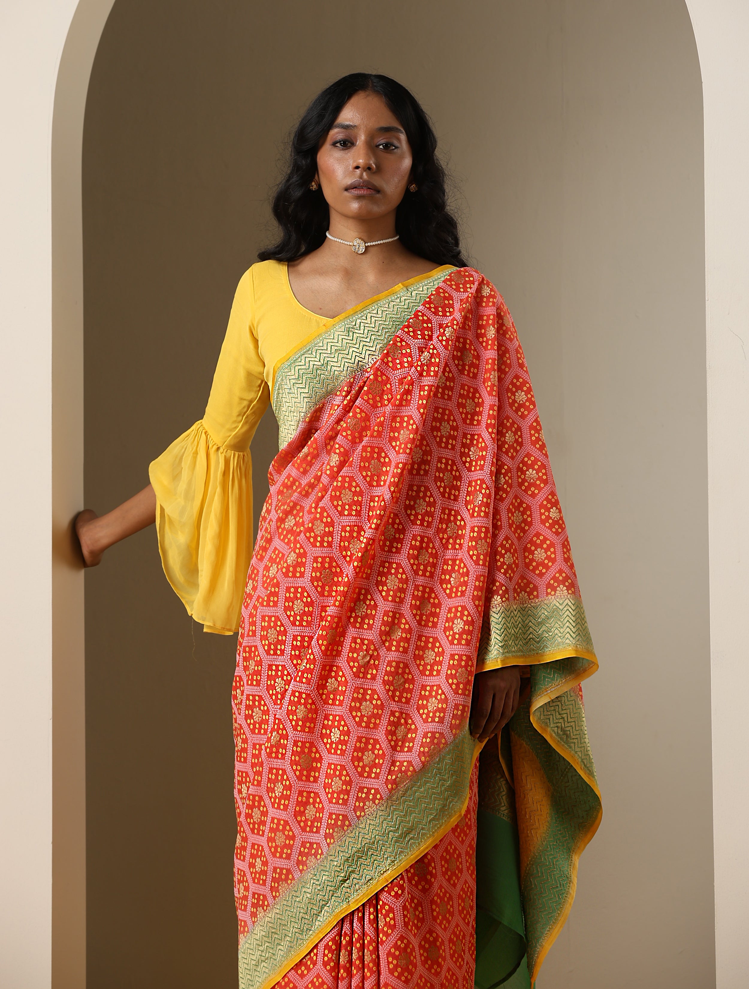 Banarasi Georgette Honeycomb Saree