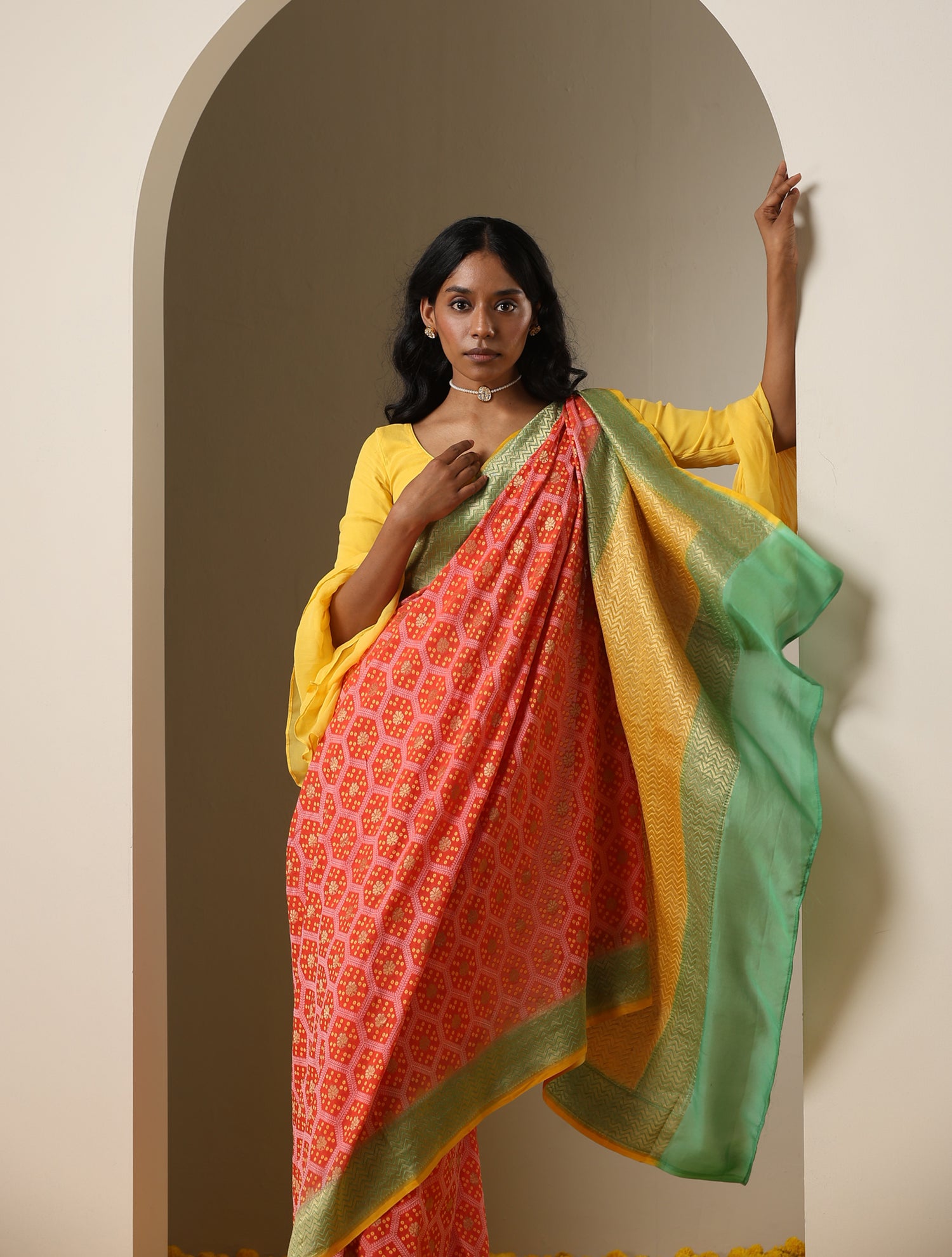 Banarasi Georgette Honeycomb Saree