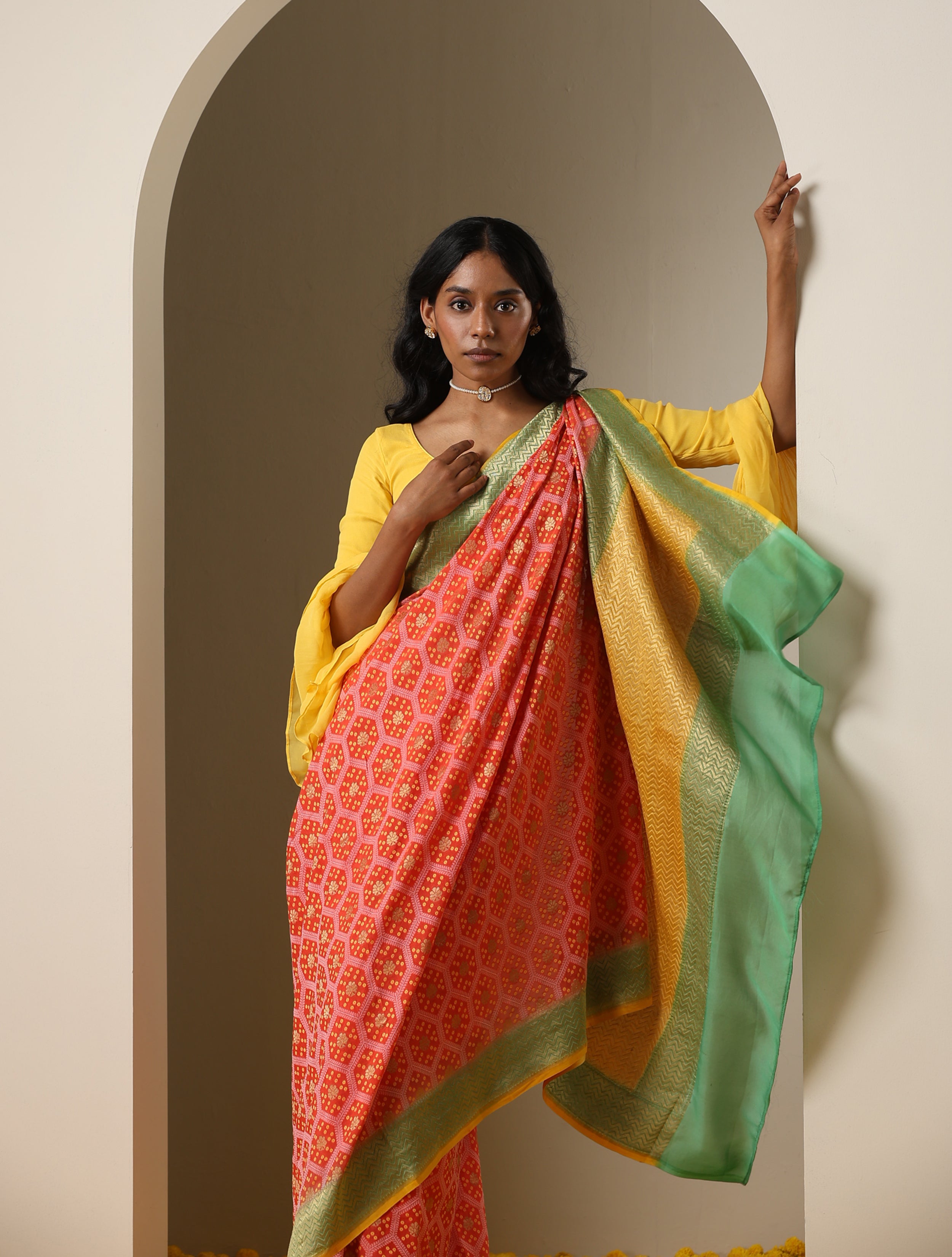 Banarasi Georgette Honeycomb Saree