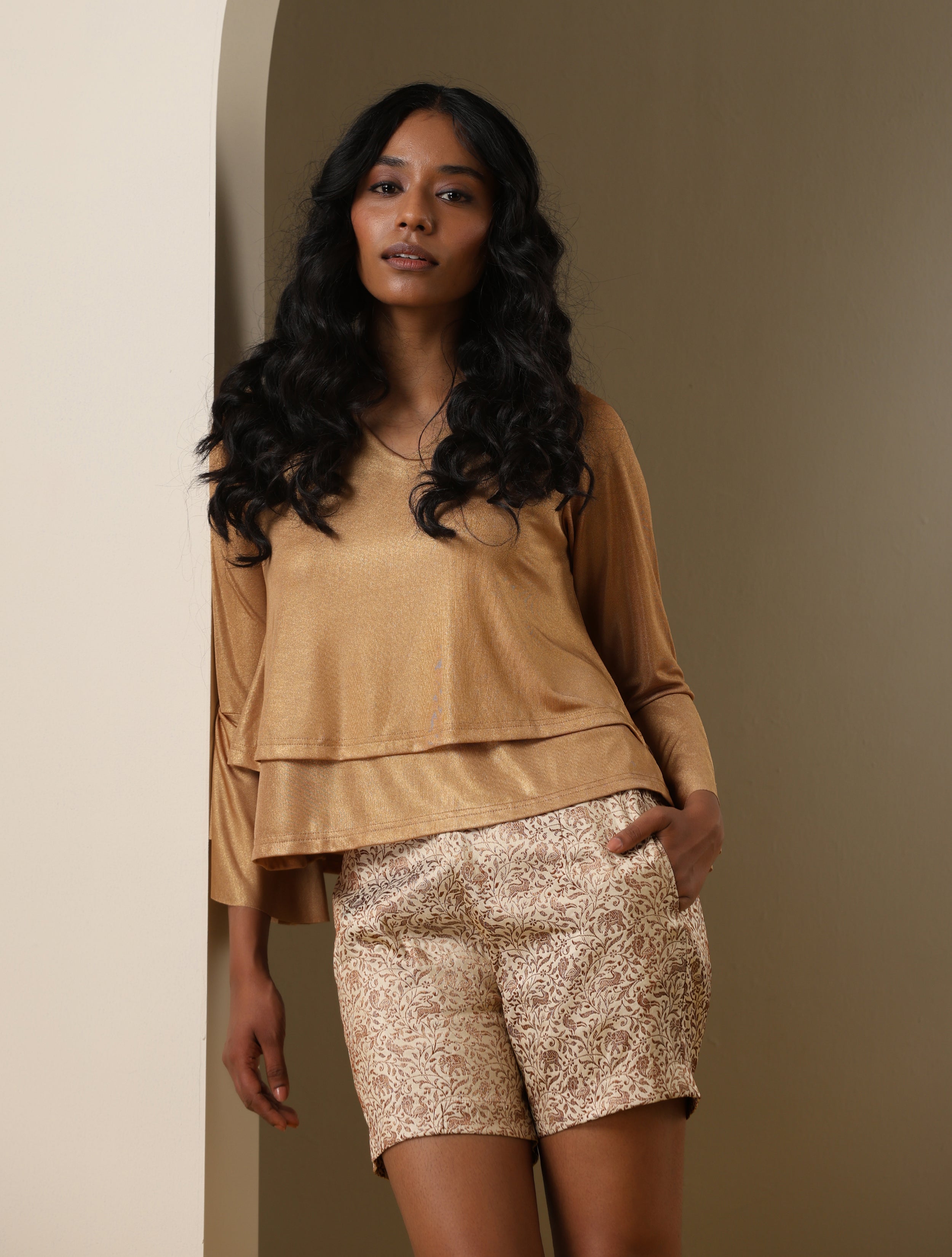 Brocade Banarasi Katan Silk Shikargah Shorts